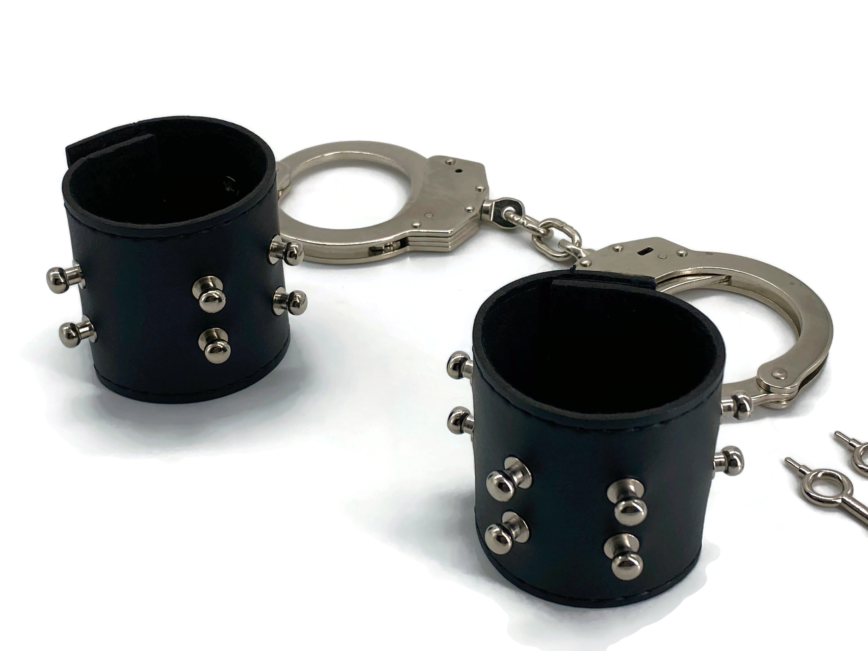 Lederschutz für Handschellen Herrengröße L Armband mit Führung - Vorschau 3