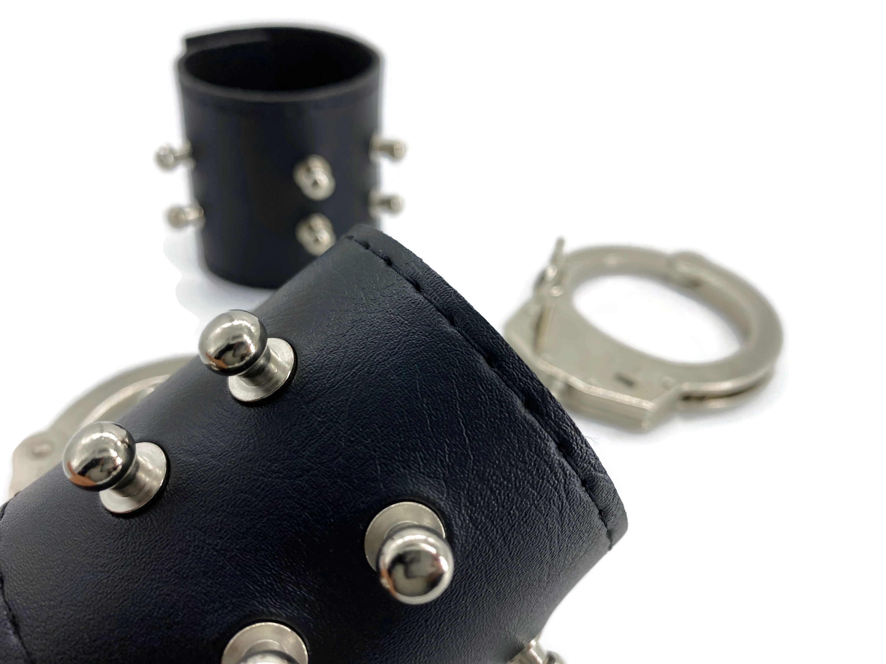 Lederschutz für Handschellen Herrengröße L Armband mit Führung - Vorschau 4