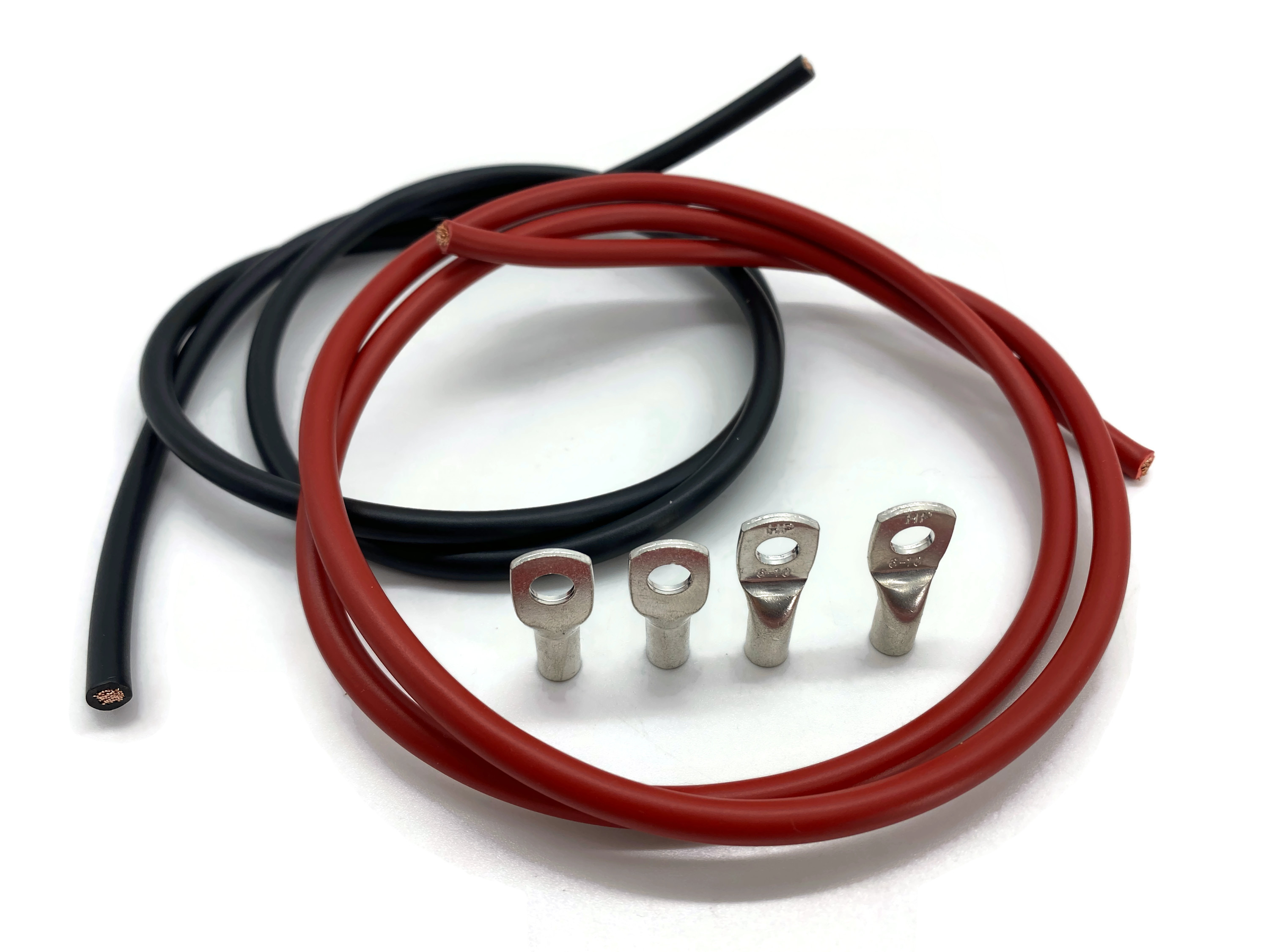 Kabelschuh 10 mm2 m6 4x Set mit 1m Kabel Rot Schwarz für zuverlässige Verbindungen - Vorschau 6