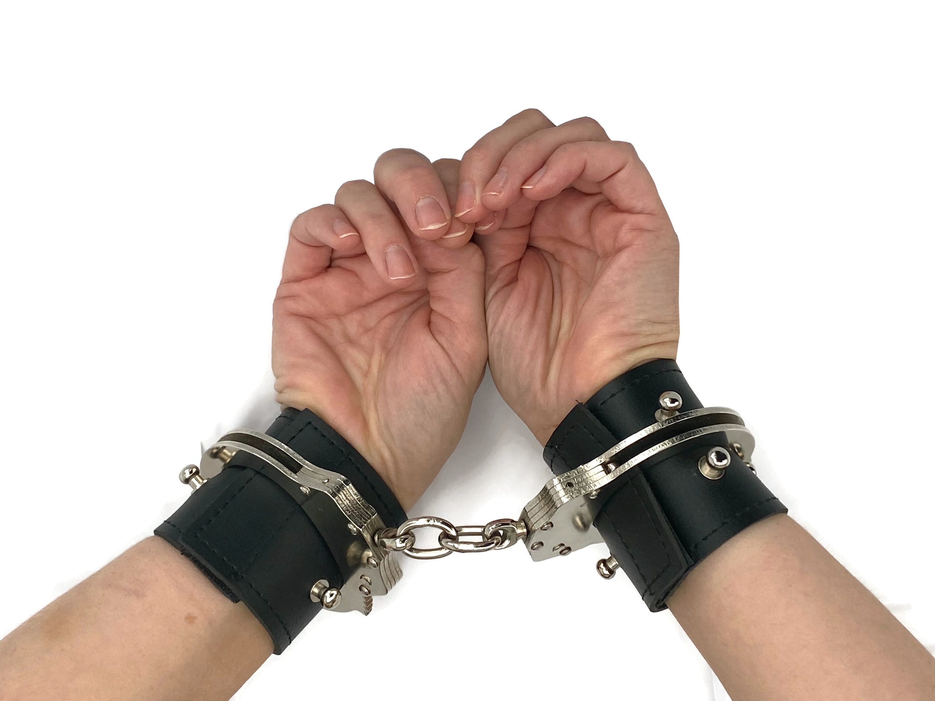 Lederschutz für Handschellen Herrengröße L Armband mit Führung - Vorschau 5