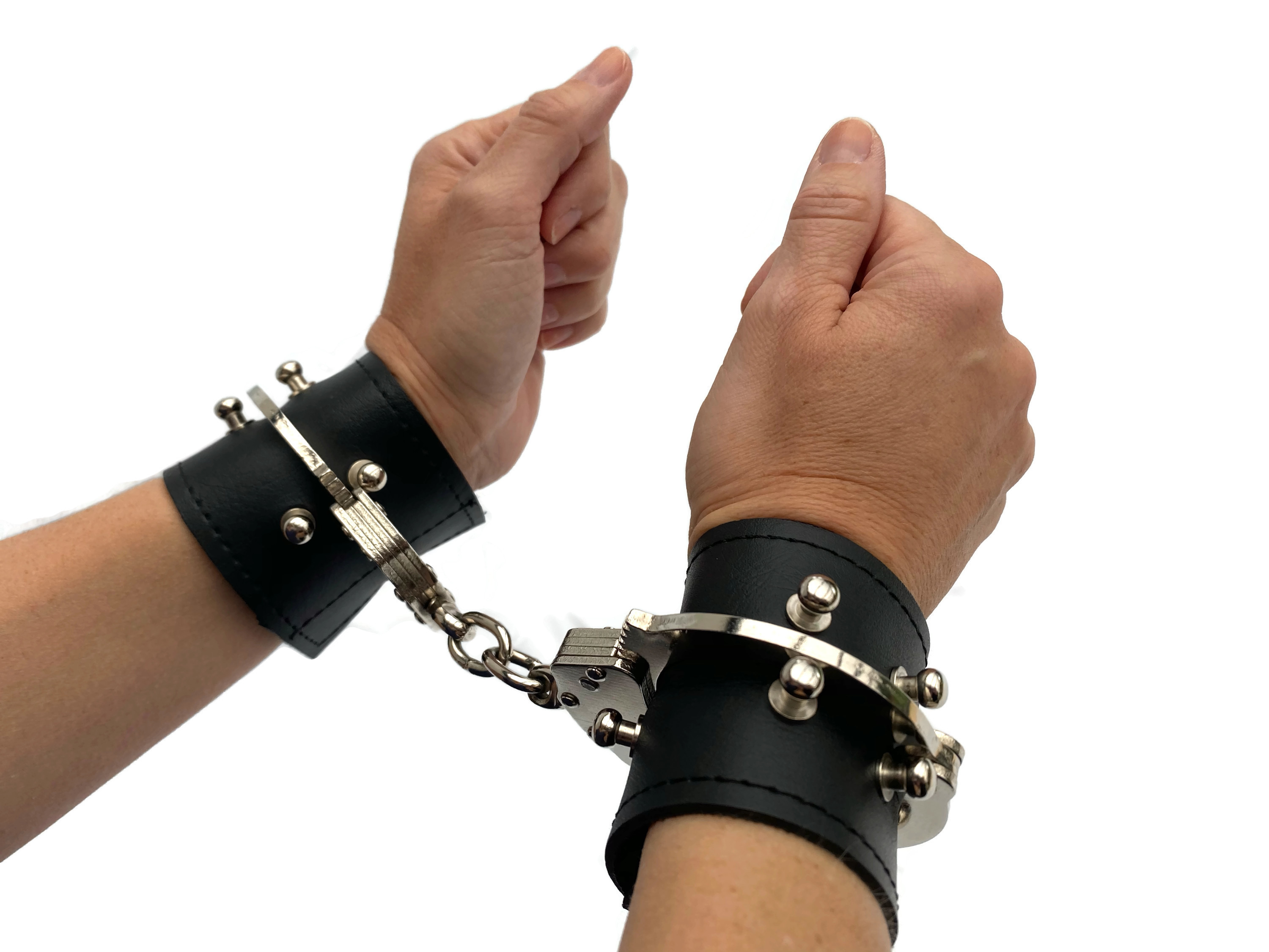 Lederschutz für Handschellen Herrengröße L Armband mit Führung - Vorschau 6