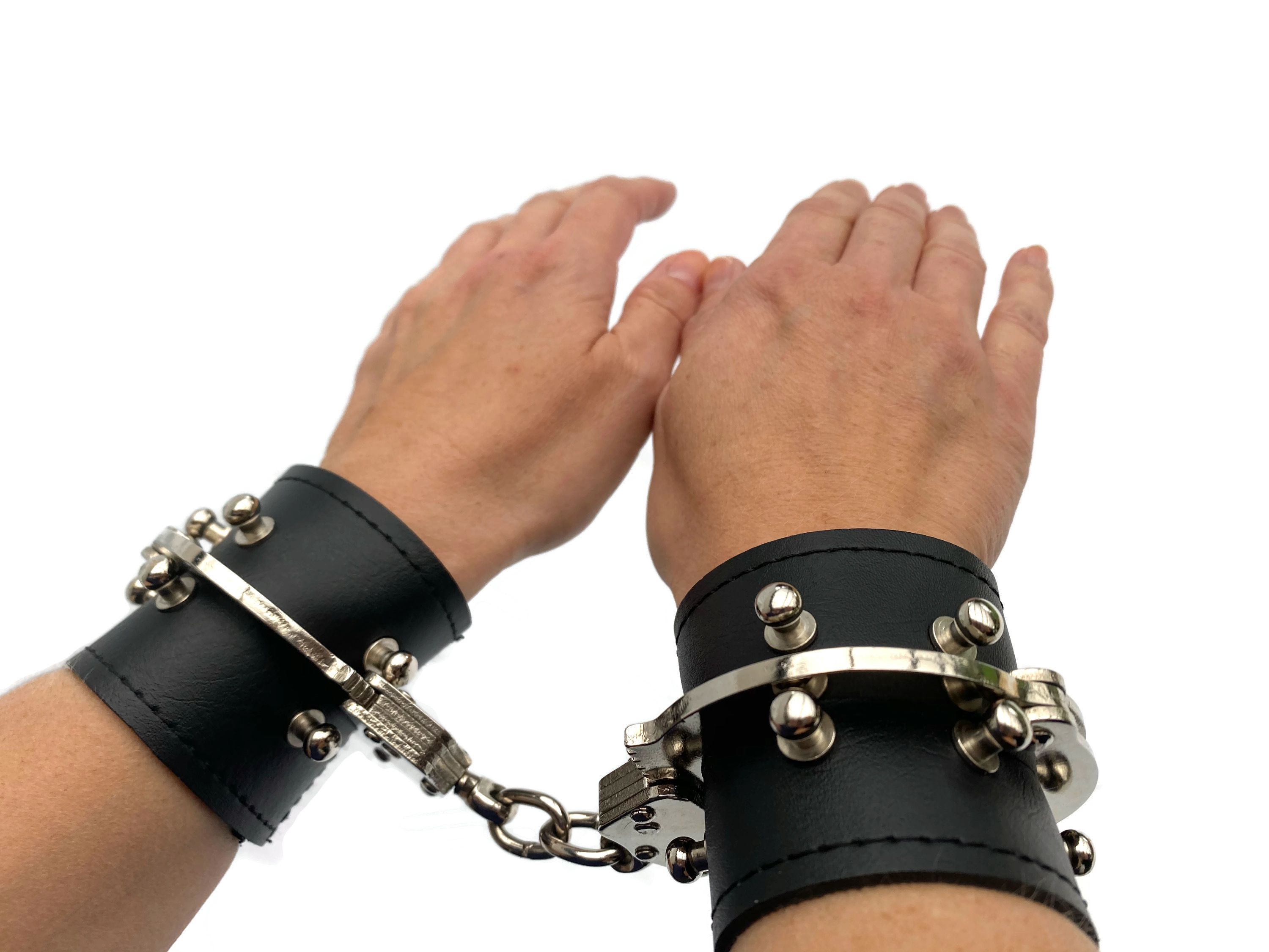 Lederschutz für Handschellen Herrengröße L Armband mit Führung - Vorschau 7