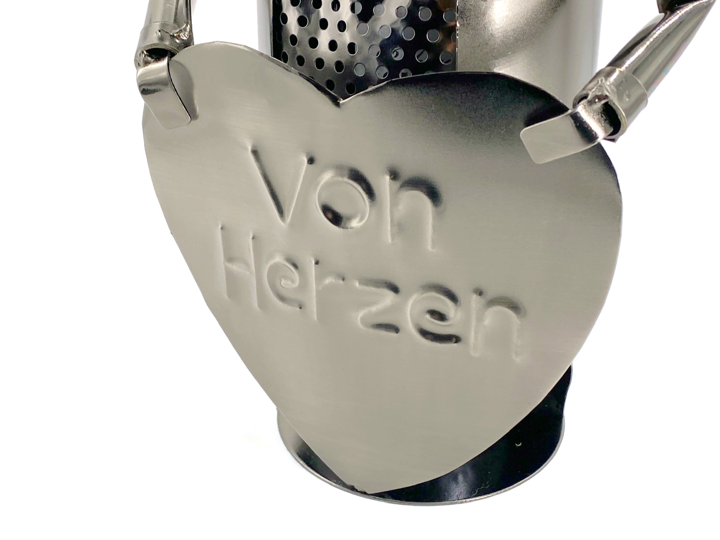 Weinflaschenhalter Metall Mann mit Herz - Vorschau 2