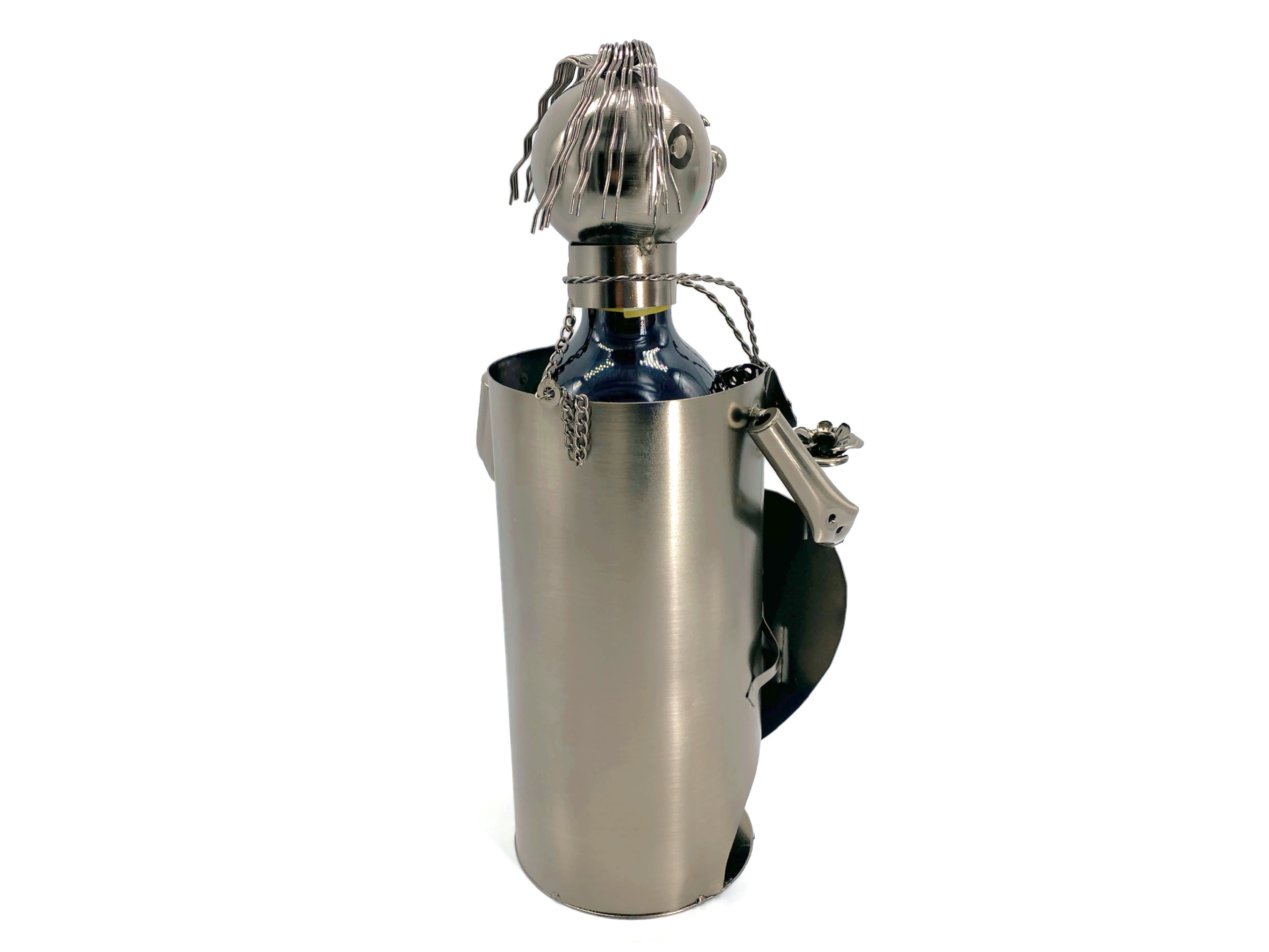 Weinflaschenhalter Metall Mann mit Herz - Vorschau 4