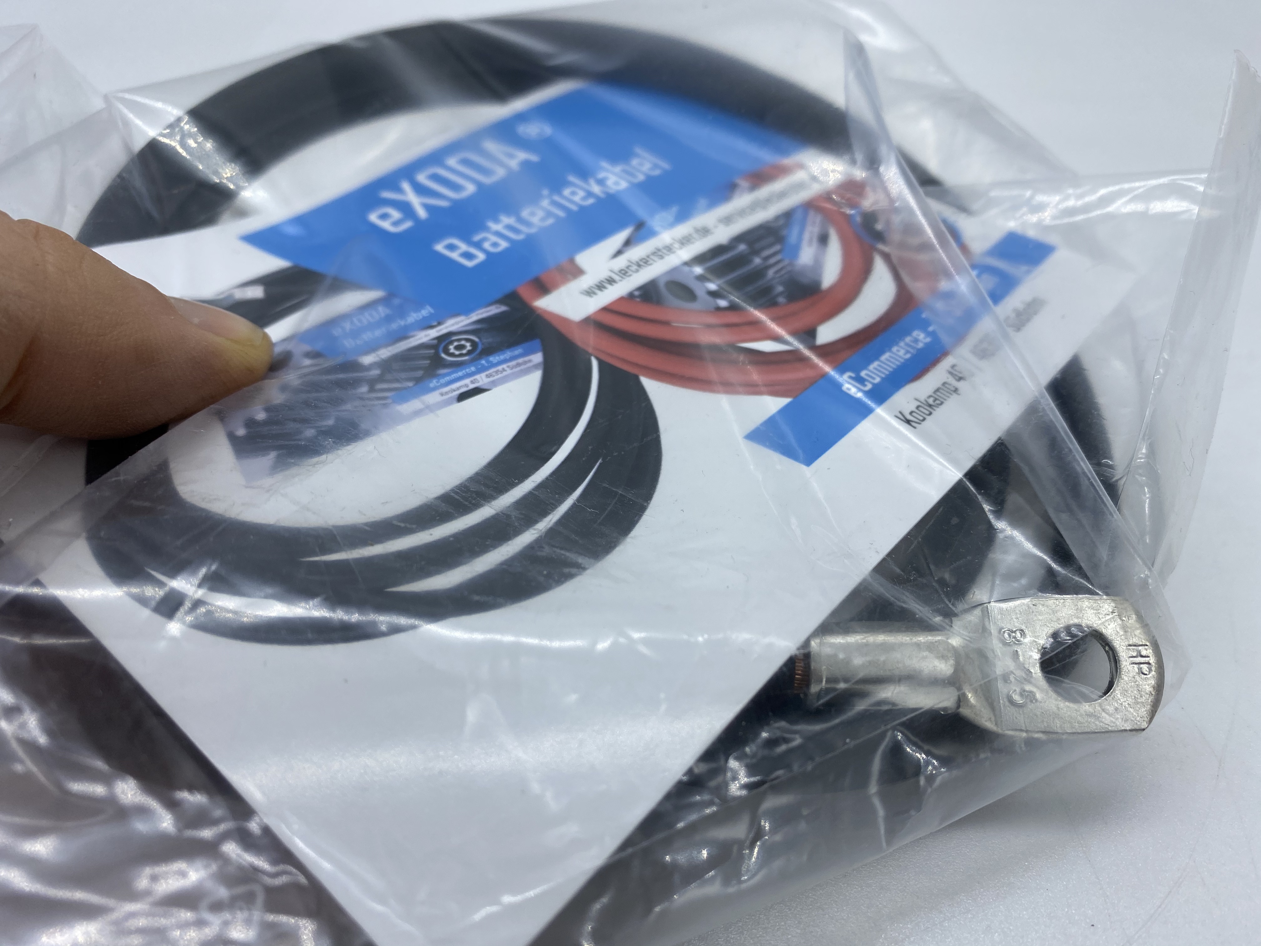 Batteriekabel 25 mm² 100cm M8 M10 Schwarz für Auto Boot Motorrad flexibel hochwertig - Vorschau 3