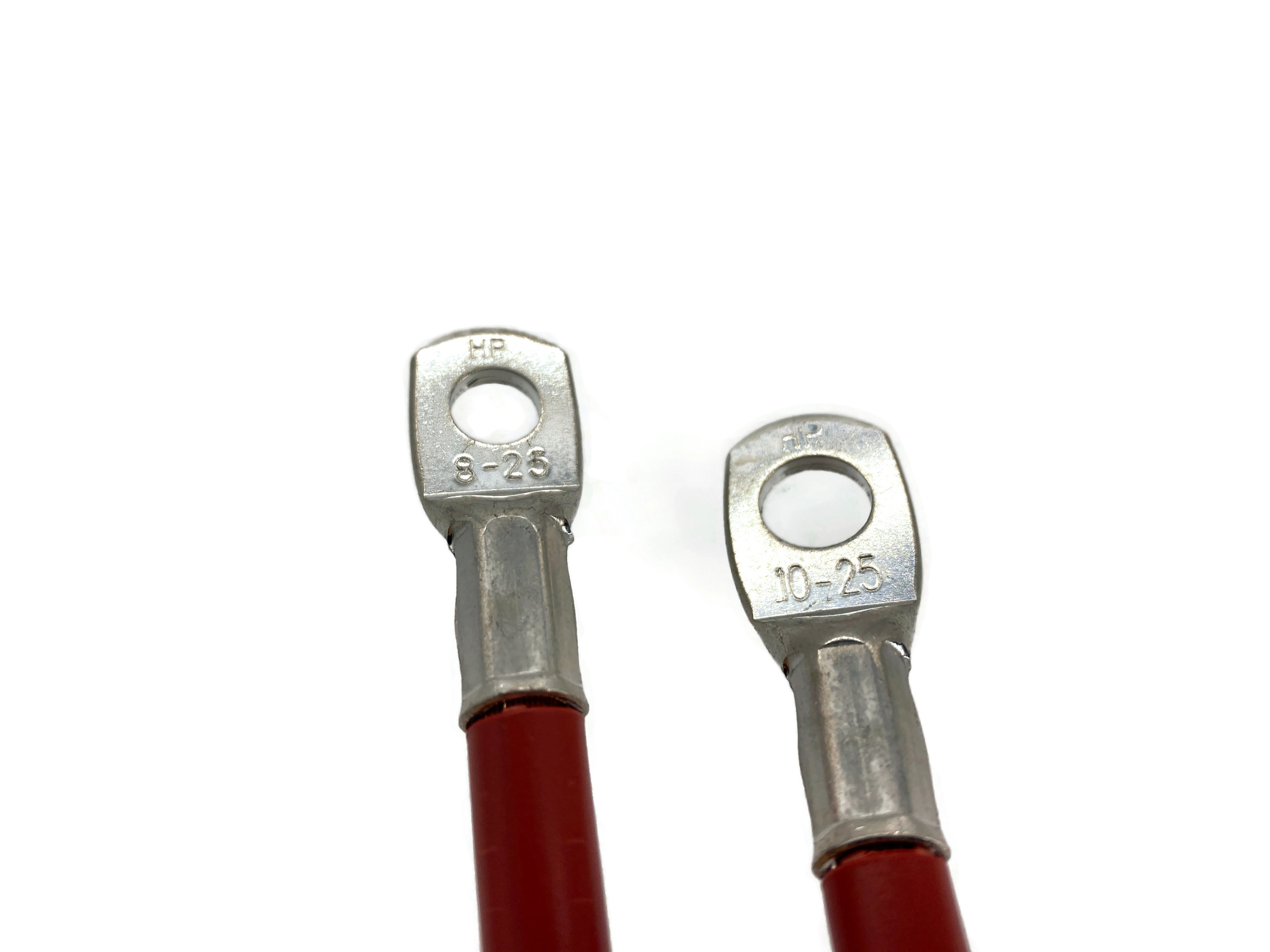 Batteriekabel 25 mm² 100cm Kabelschuhe M8 und M10 Rot flexibel hochqualitativ für Auto Boot Motorrad - Vorschau 3