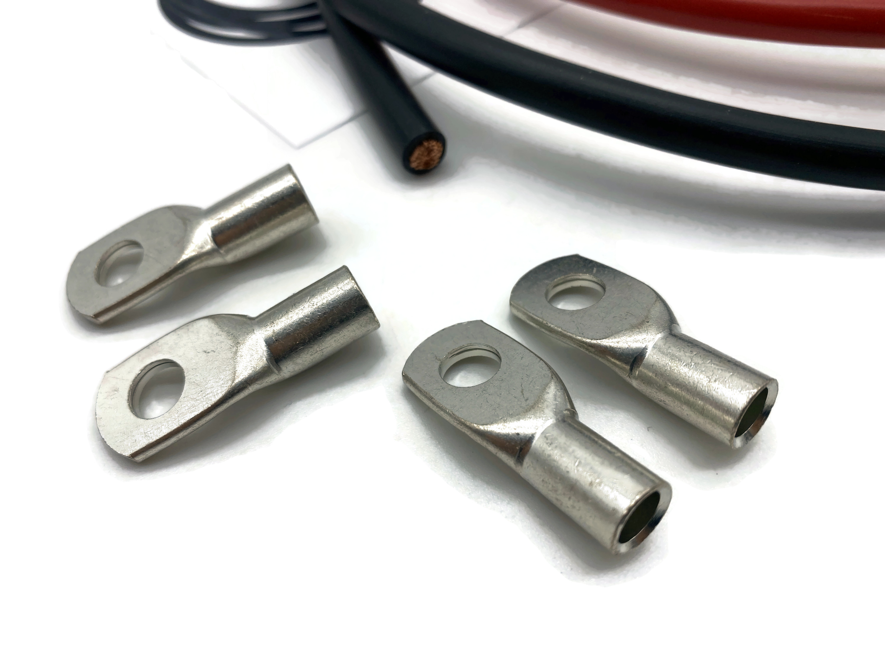 25mm2 Batteriekabelset 4x M8 Kabelschuh 1m rot schwarz - Hochwertige Kabel für beste Leistung - Vorschau 2