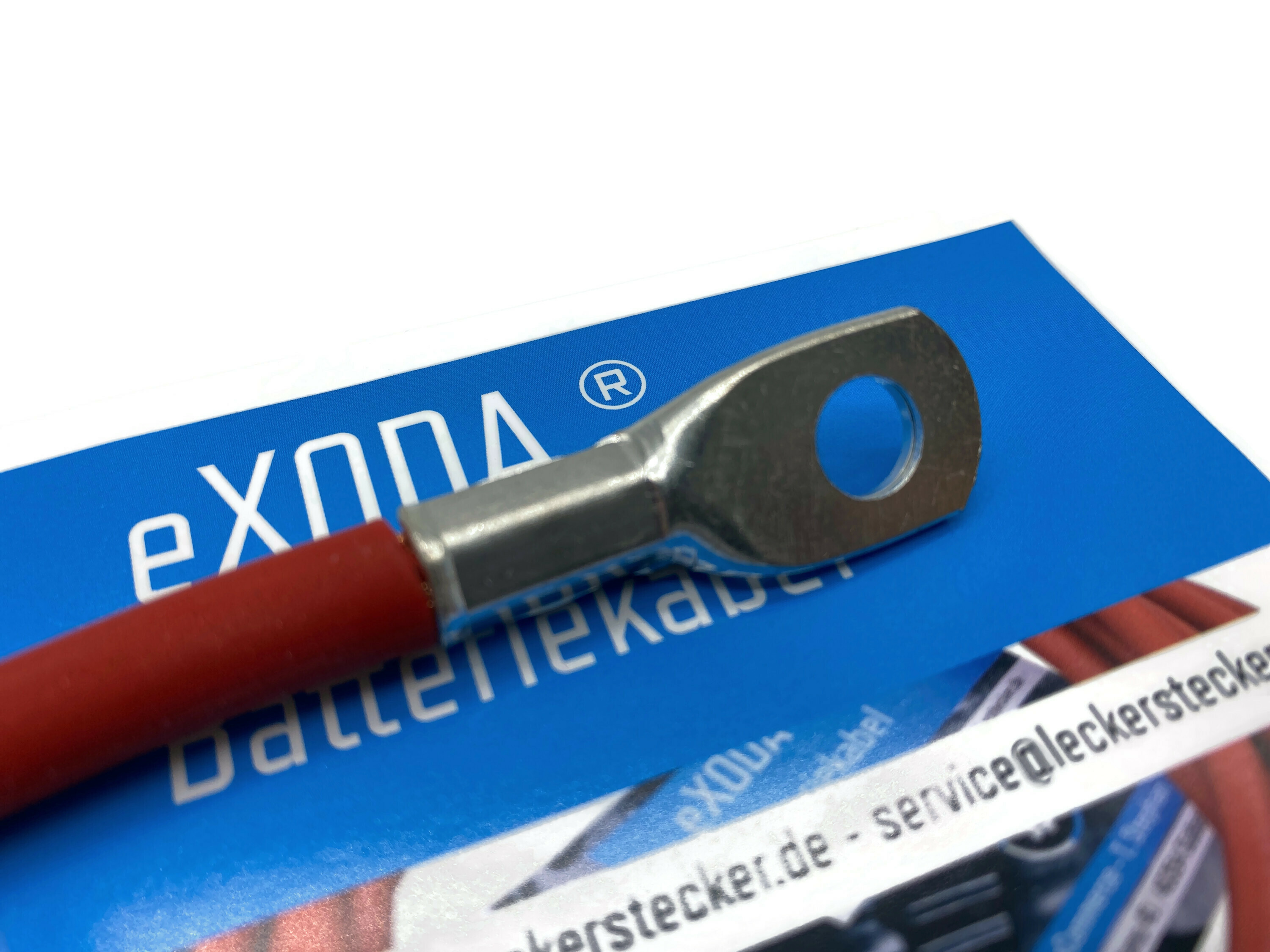 Batteriekabel 25 mm² 30cm M8 Rot flexibles Kabel hohe Materialqualität 99 Prozent Kupfer - Vorschau 4