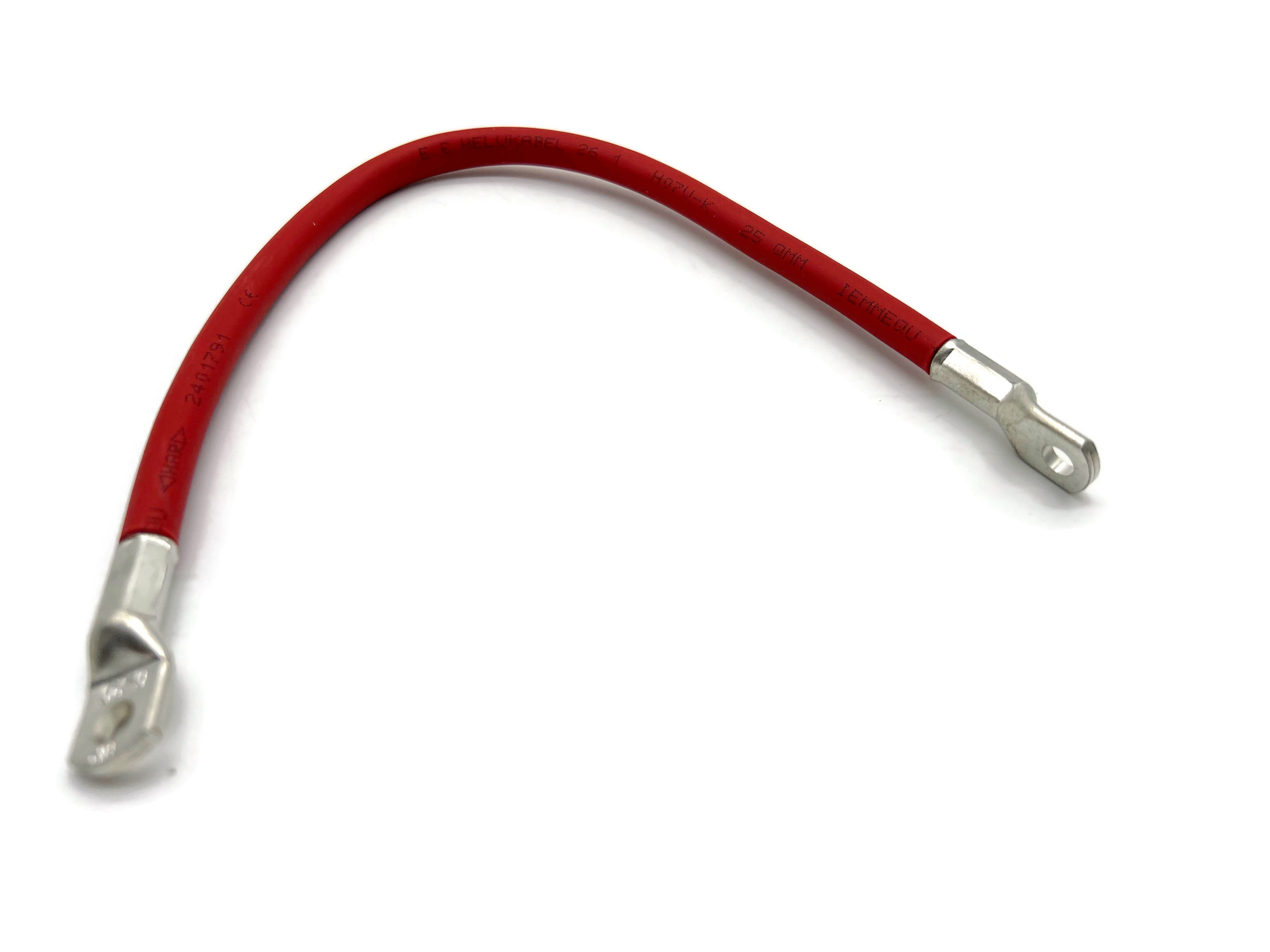Batteriekabel 25 mm² 30cm mit M6 Kabelschuhen Rot flexibel hochwertig für Auto Boot Motorrad - Vorschau 2
