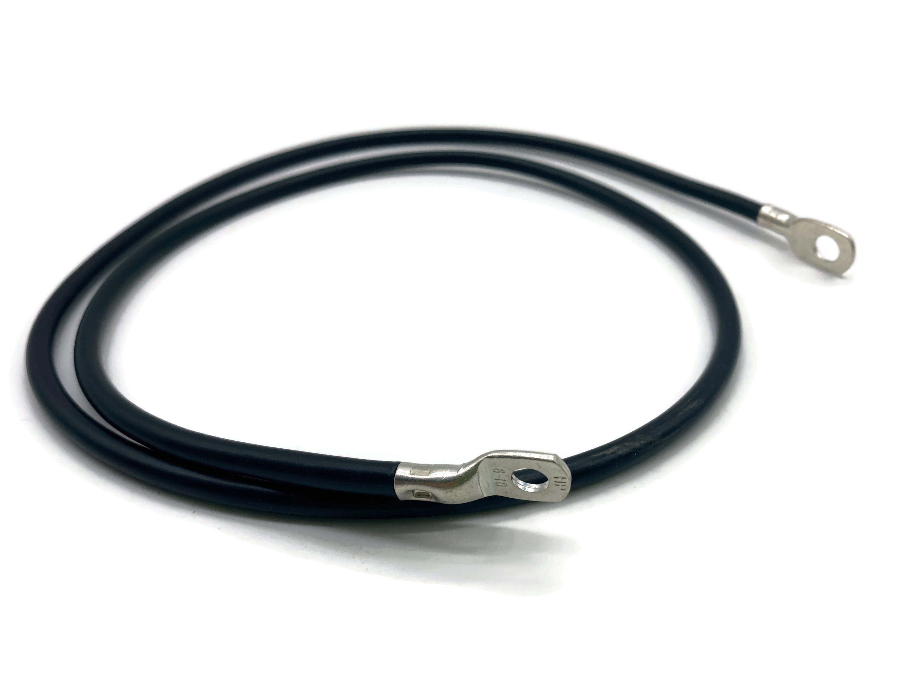 Batteriekabel 10 mm² 100cm Kabelschuhe M6 und M8 Schwarz - Vorschau 2