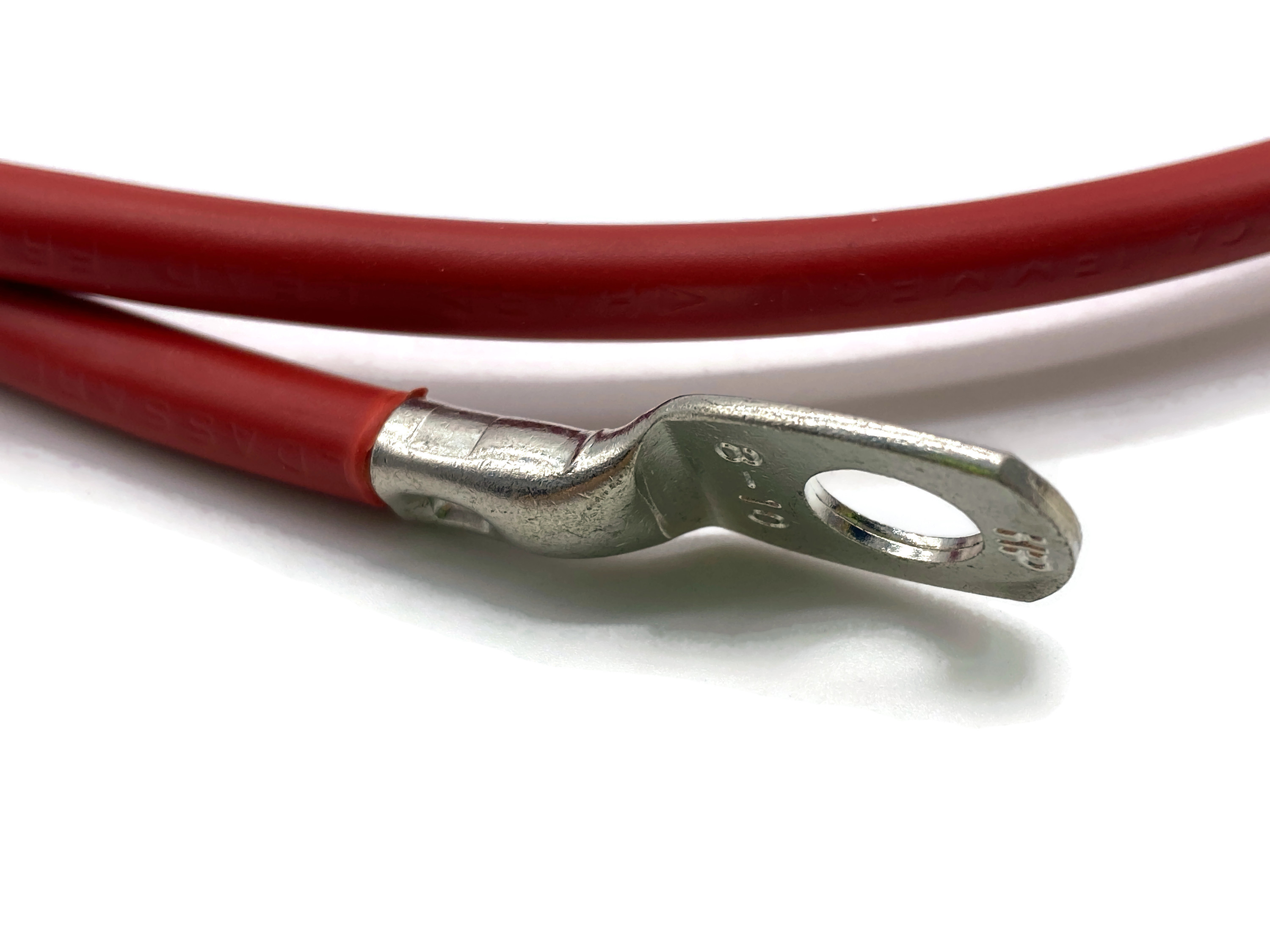 Batteriekabel 10 mm² 100cm Kabelschuhe M6 und M8 Rot - Vorschau 4