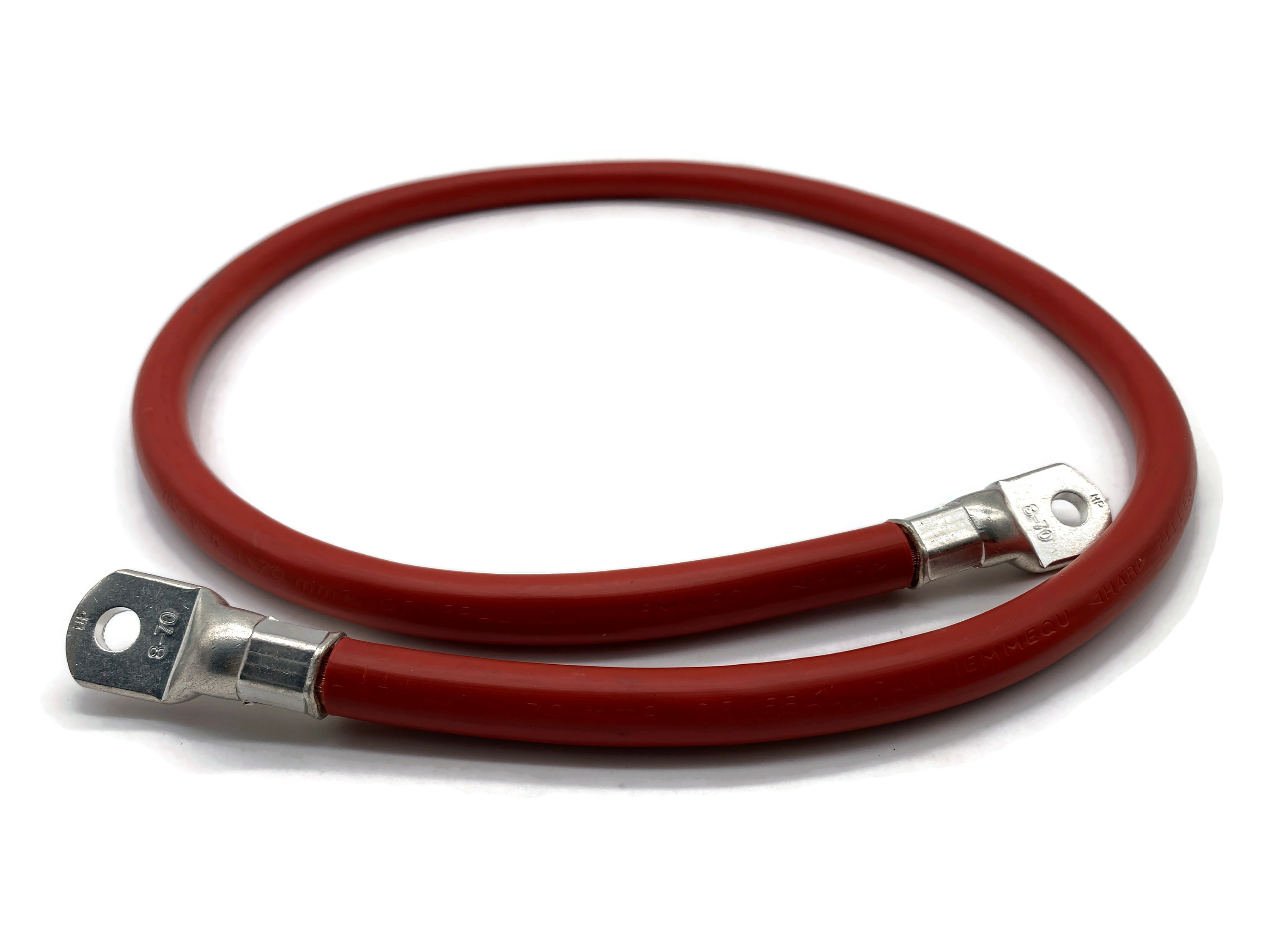 70 mm² Batteriekabel 100 cm M8 Rot 5645 Watt 470A 12V flexibel hochwertiges Kupfer - Vorschau 3