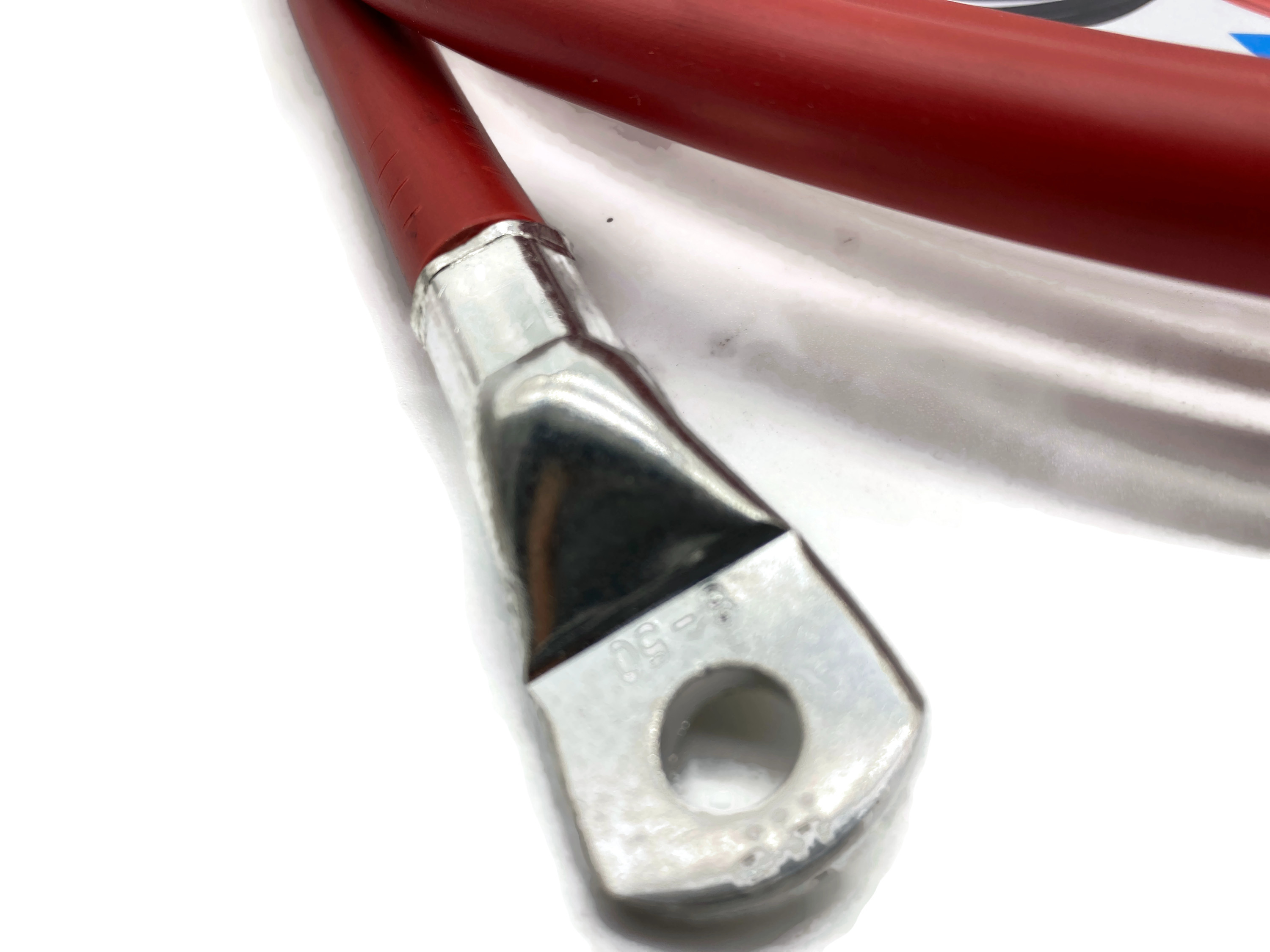 Batteriekabel 50 mm² 2,5m Rot mit M6 und M8 Kabelschuh hohe Materialqualität 99 Kupfer - Vorschau 2