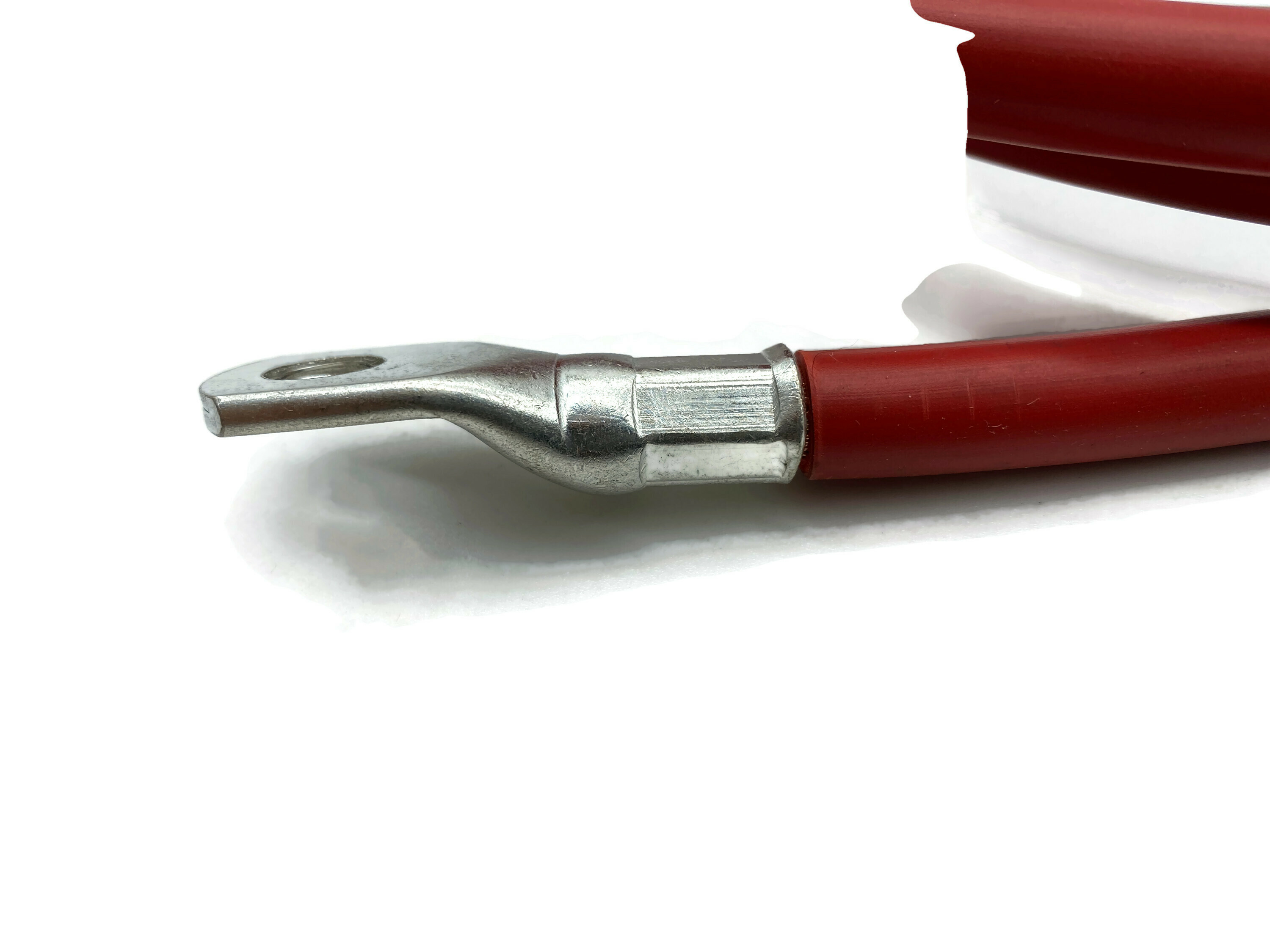 Batteriekabel 50 mm² 2,5m Rot mit M6 und M8 Kabelschuh hohe Materialqualität 99 Kupfer - Vorschau 4