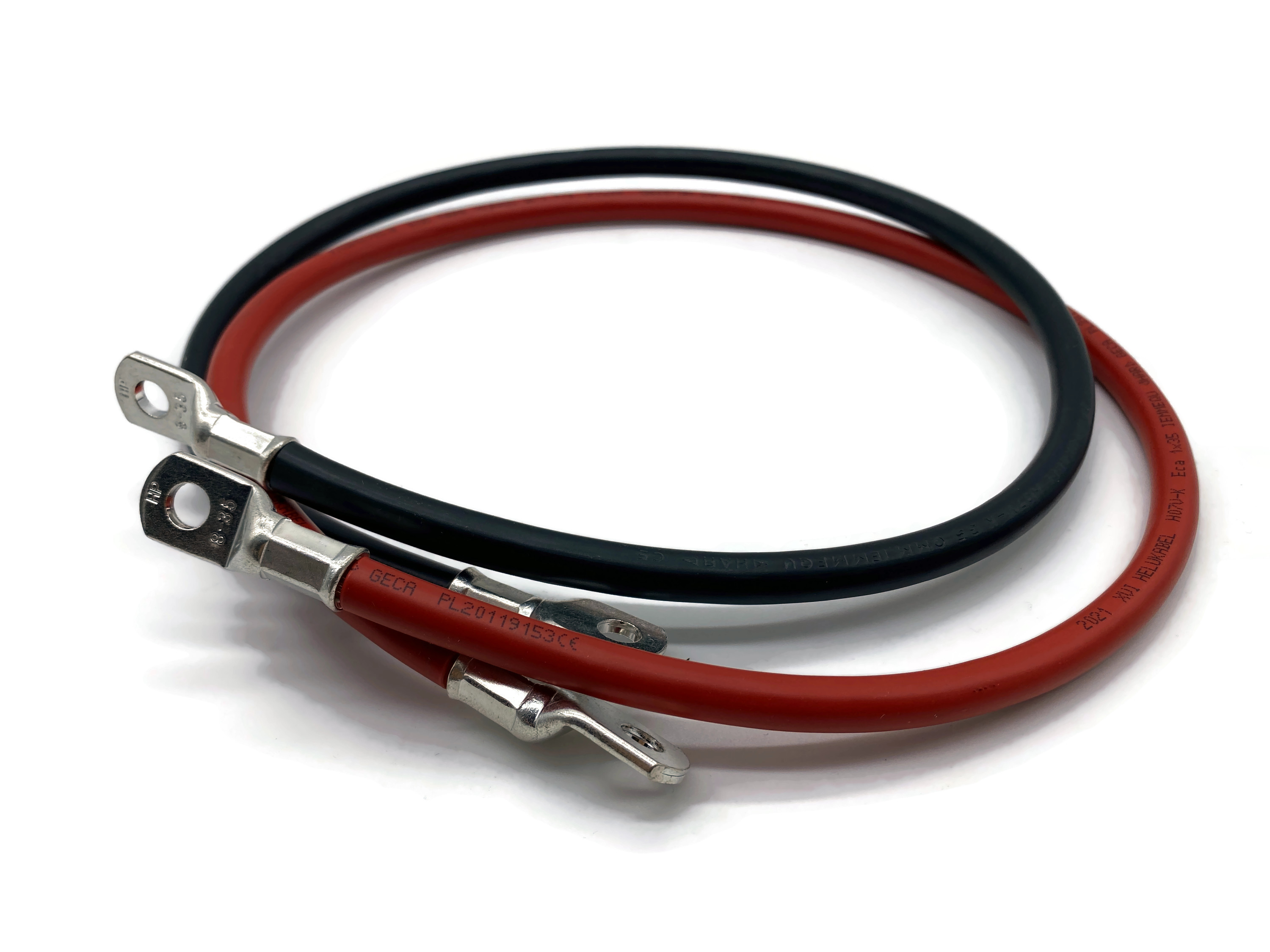 Batteriekabel Set 35 mm² 75cm M8 Rot Schwarz für Autos Boote Motorräder und mehr - Vorschau 3