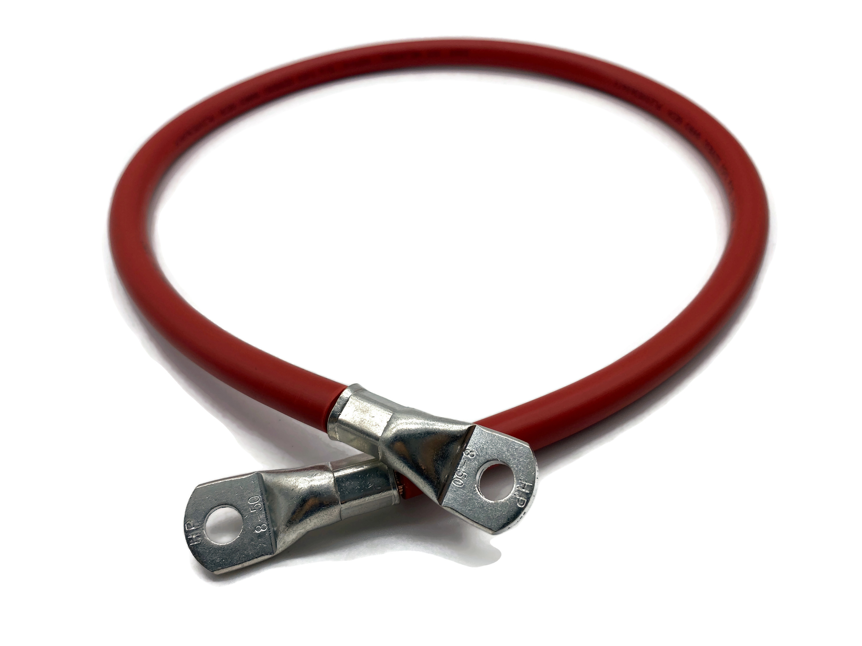 Batteriekabel 50 mm² 75cm mit Kabelschuhen M8 Rot für Auto Boot Motorrad robust - Vorschau 5