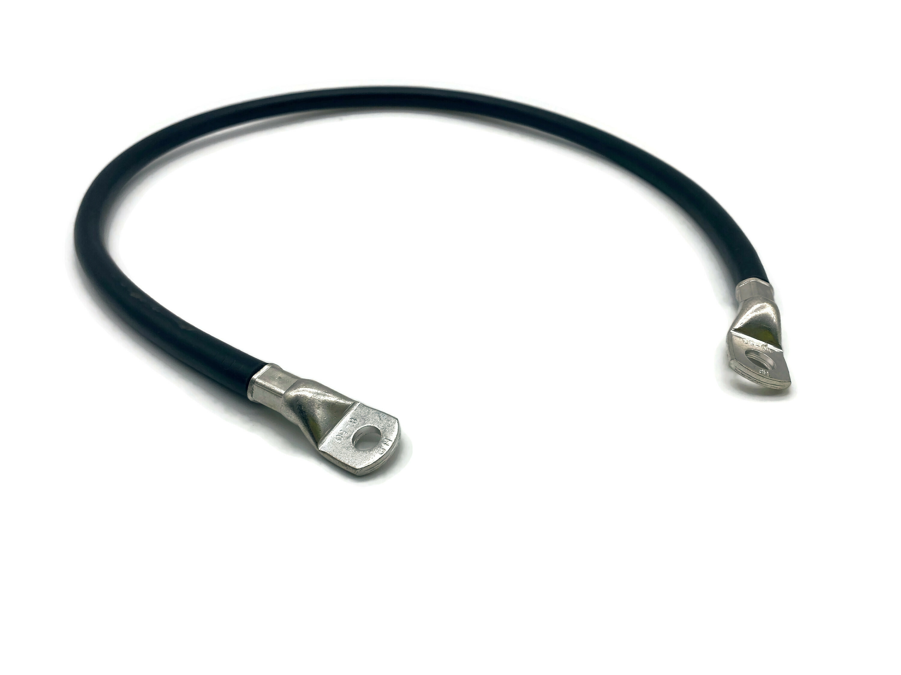 Batteriekabel 50 mm² 75cm Klemmen M10 M8 Schwarz für Auto Motorrad Boot hitzebeständig - Vorschau 6