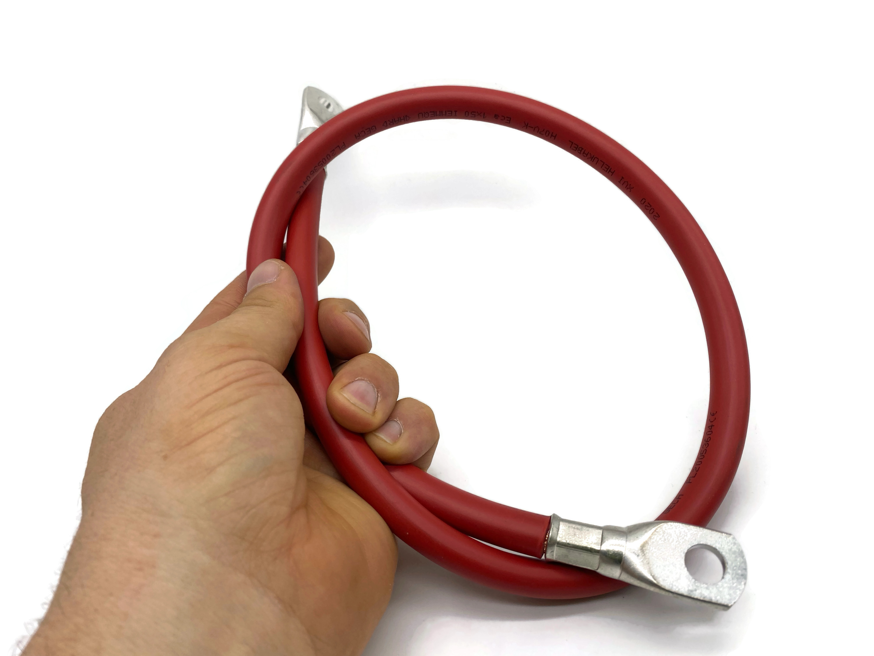 Batteriekabel 50 mm² 75cm Kabelschuhe M10 M8 Rot flexibel hitzebeständig bis 70 Grad - Vorschau 4