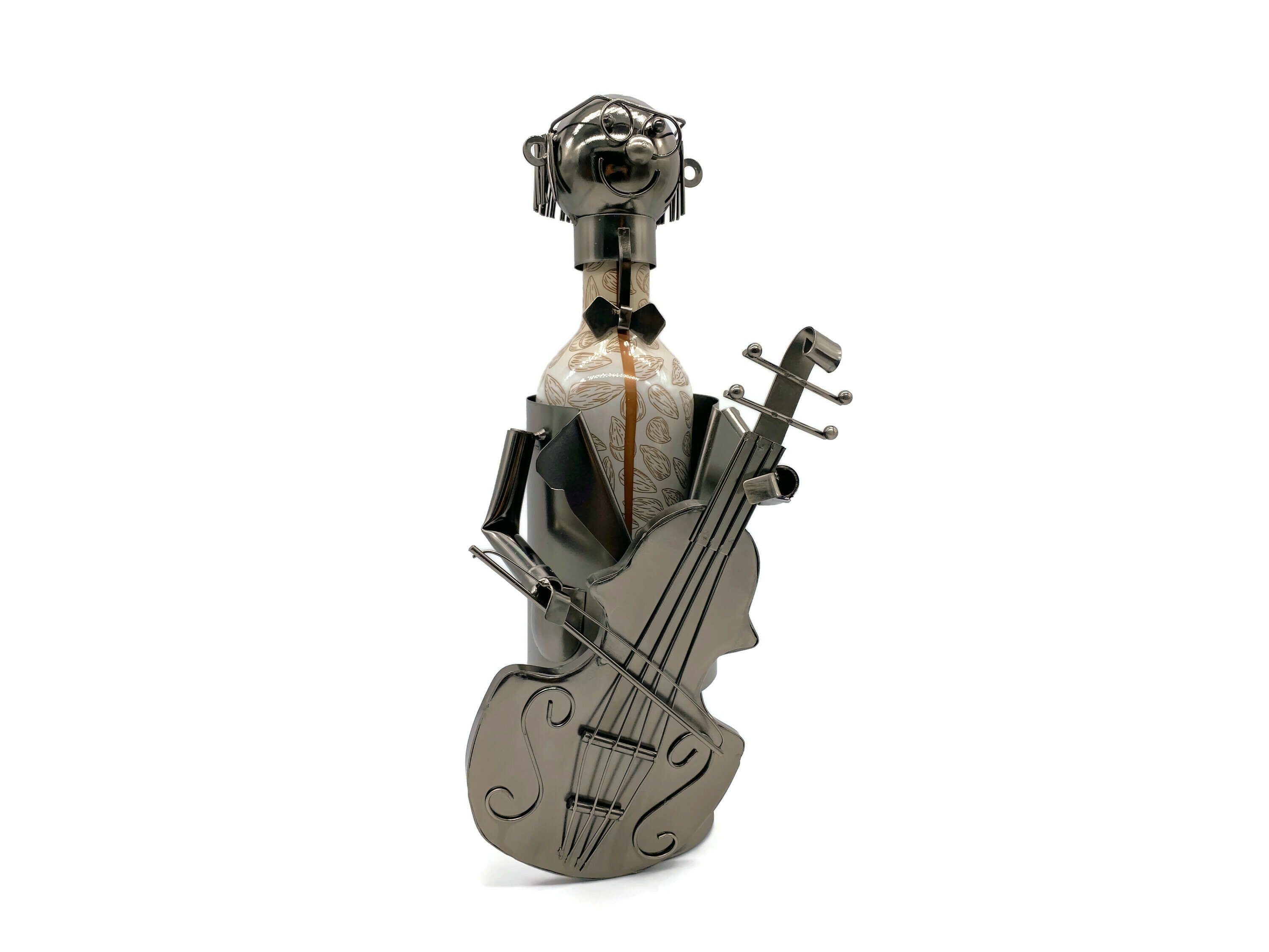 Weinflaschenhalter Musik Figuren Cellospieler Musiker Francesco