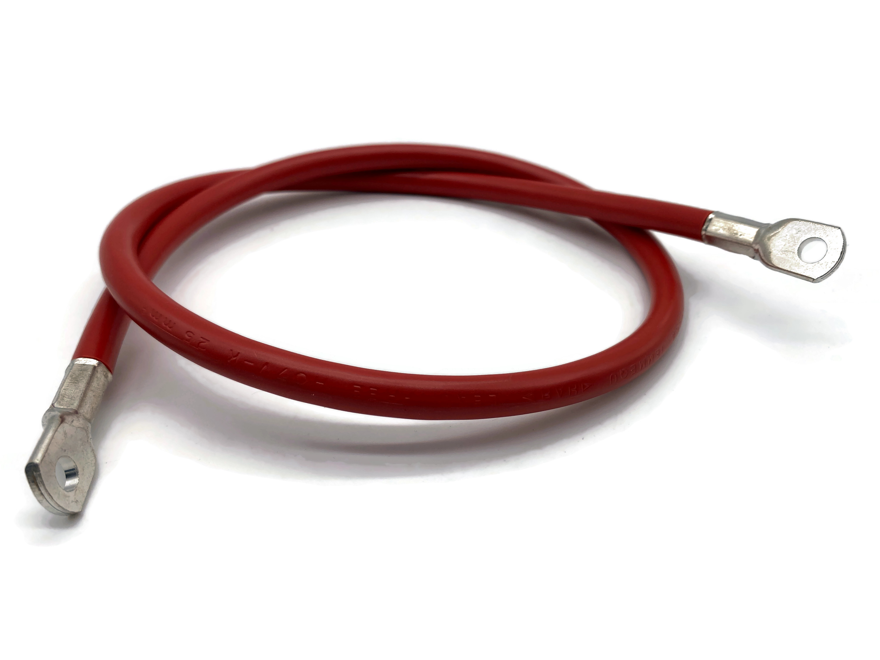 Batteriekabel 25 mm² 75cm mit Kabelschuhen M6 Rot - Vorschau 3