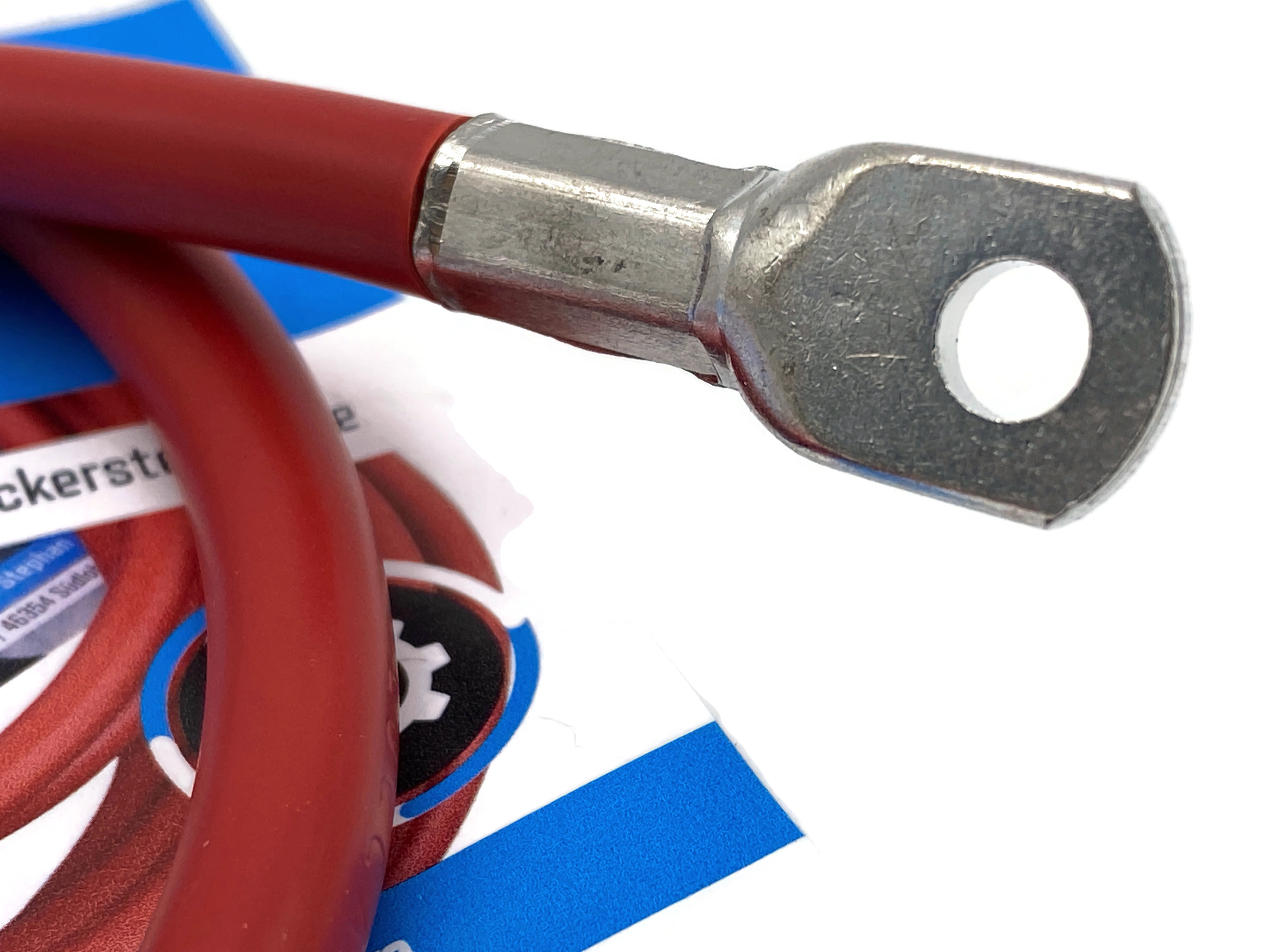Batteriekabel 25 mm² 75cm mit Kabelschuhen M6 Rot - Vorschau 5