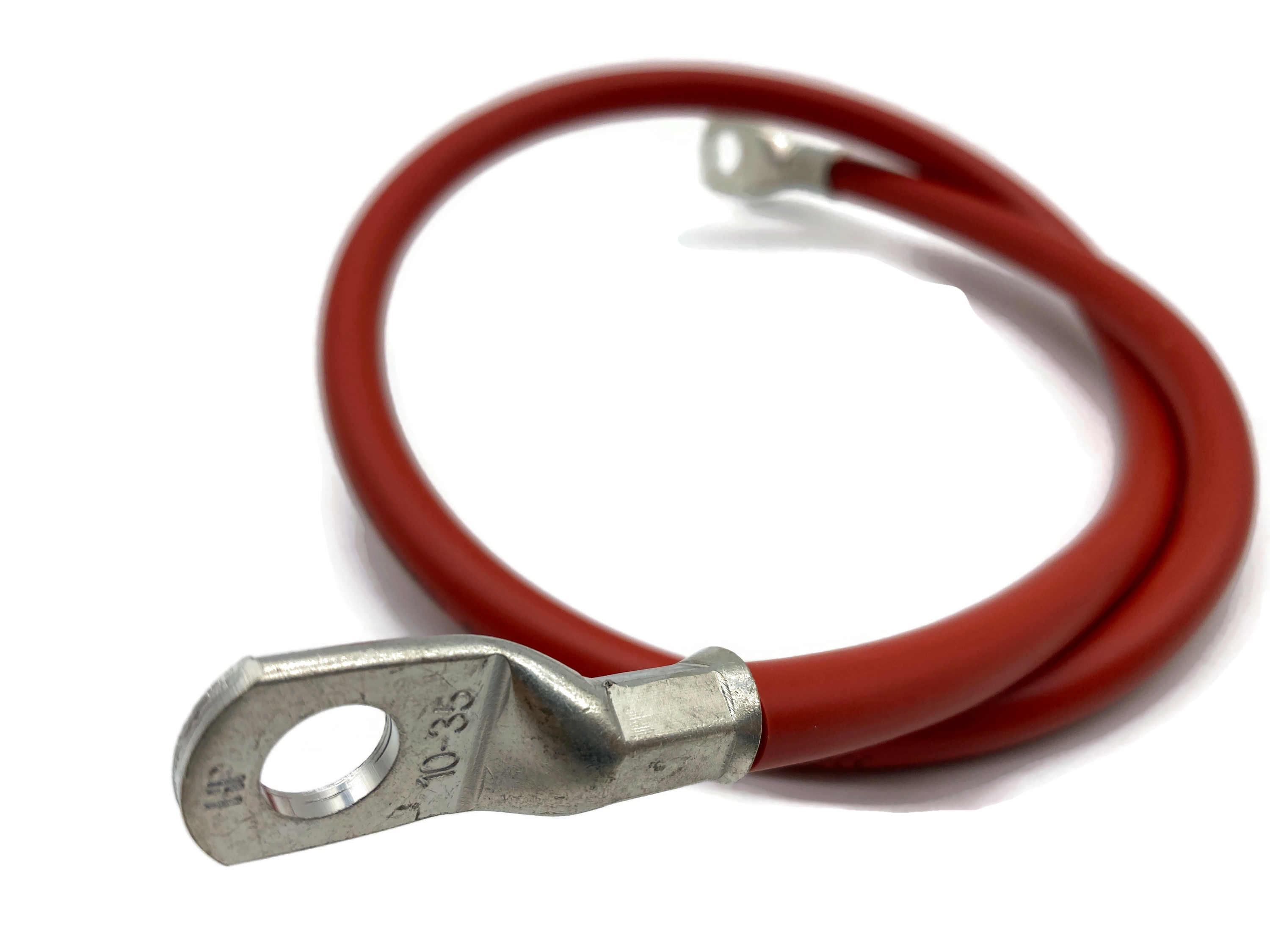 Batteriekabel 35 mm² 75cm mit Kabelschuhen M10 Rot - Vorschau 3