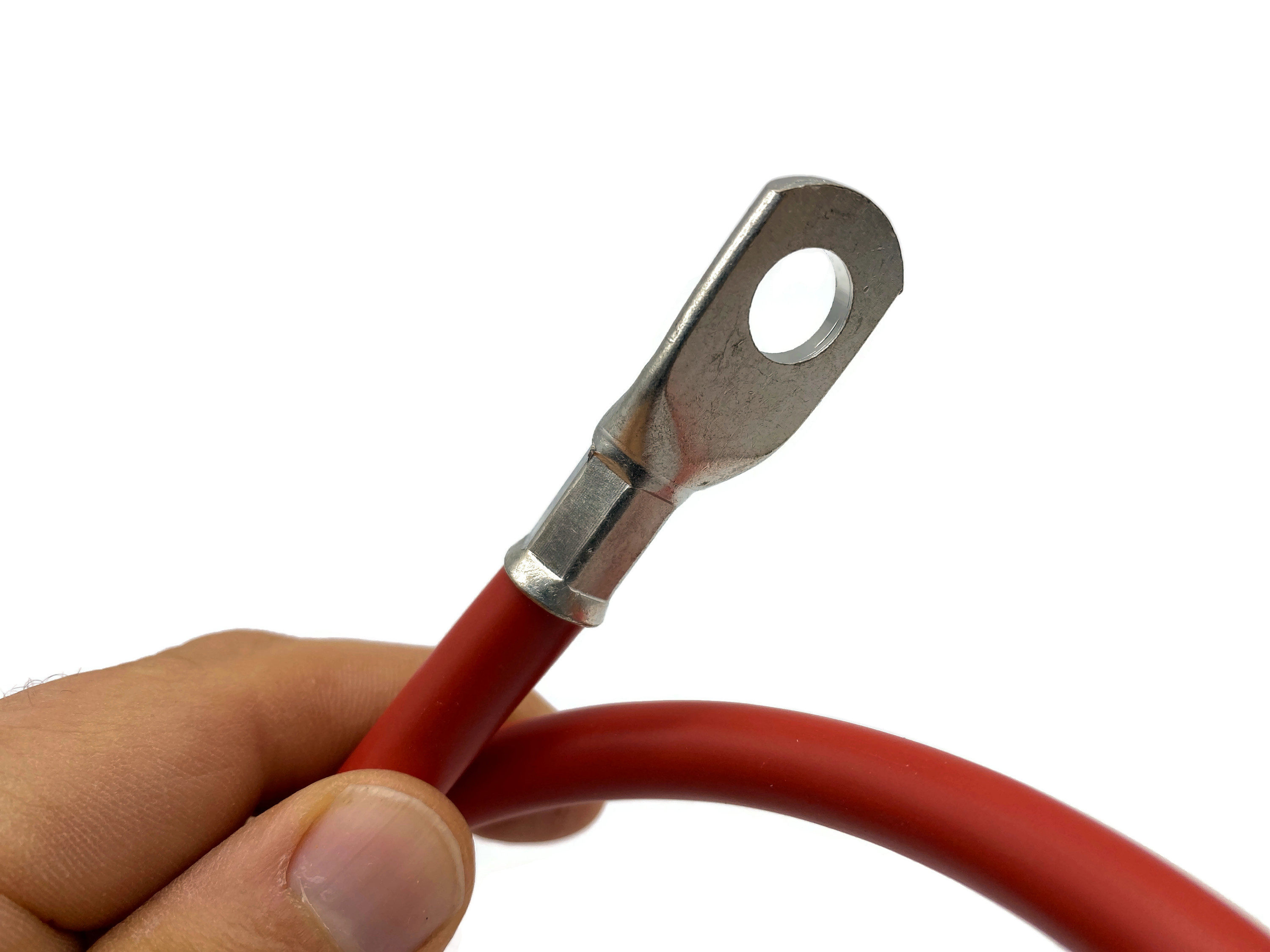 Batteriekabel 35 mm² 75cm mit Kabelschuhen M10 Rot - Vorschau 4