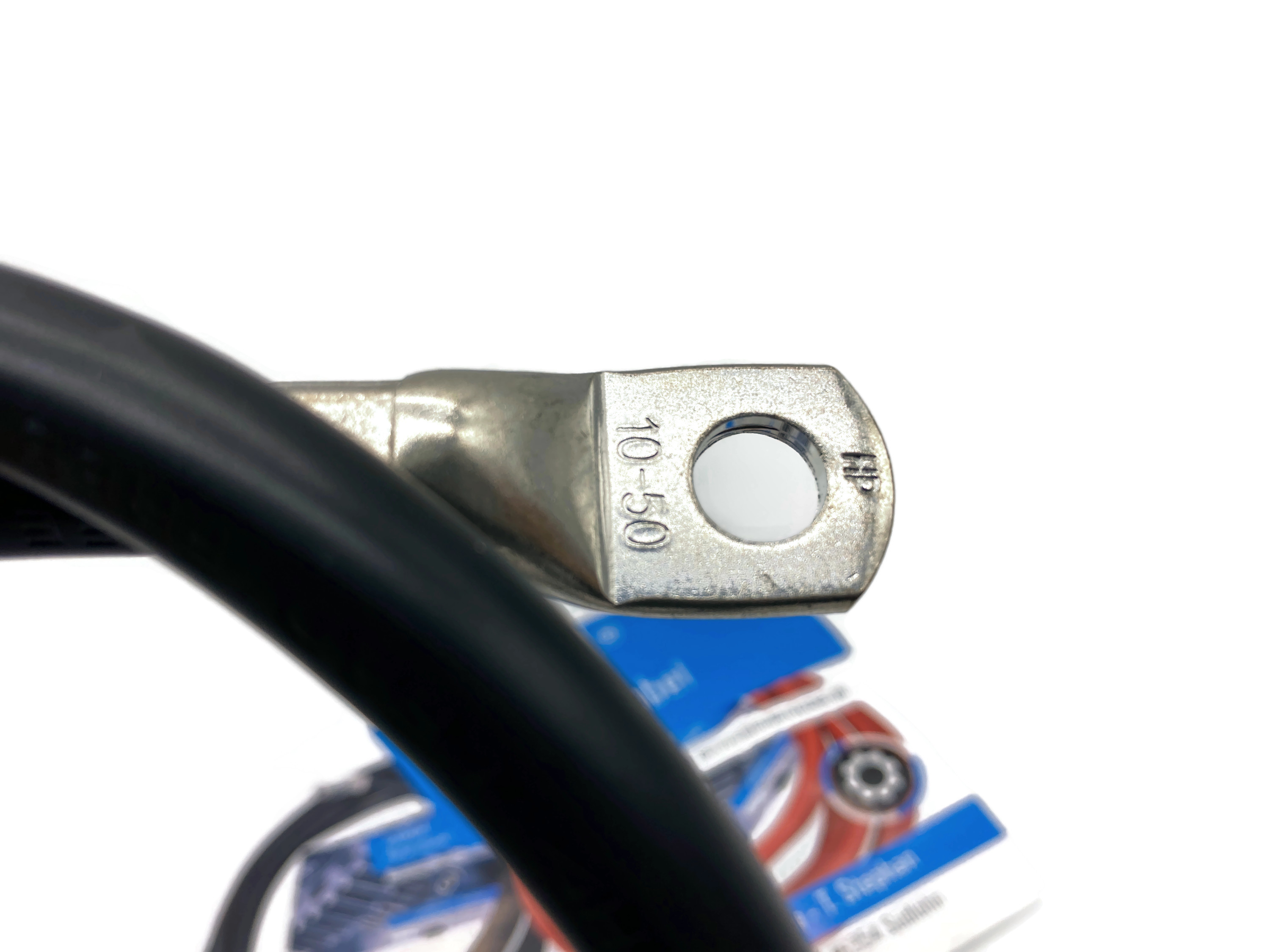 Batteriekabel 50 mm² 75cm mit Kabelschuhen M10 Schwarz hohe Flexibilität 99 9  Kupfer - Vorschau 2
