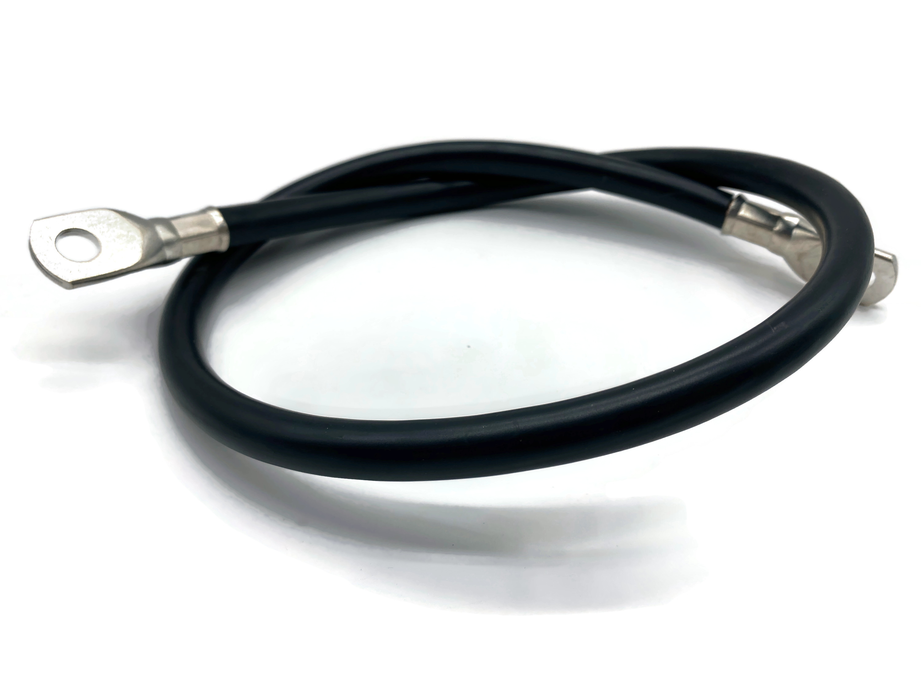 Batteriekabel 50 mm² 75cm mit Kabelschuhen M10 Schwarz hohe Flexibilität 99 9  Kupfer - Vorschau 5