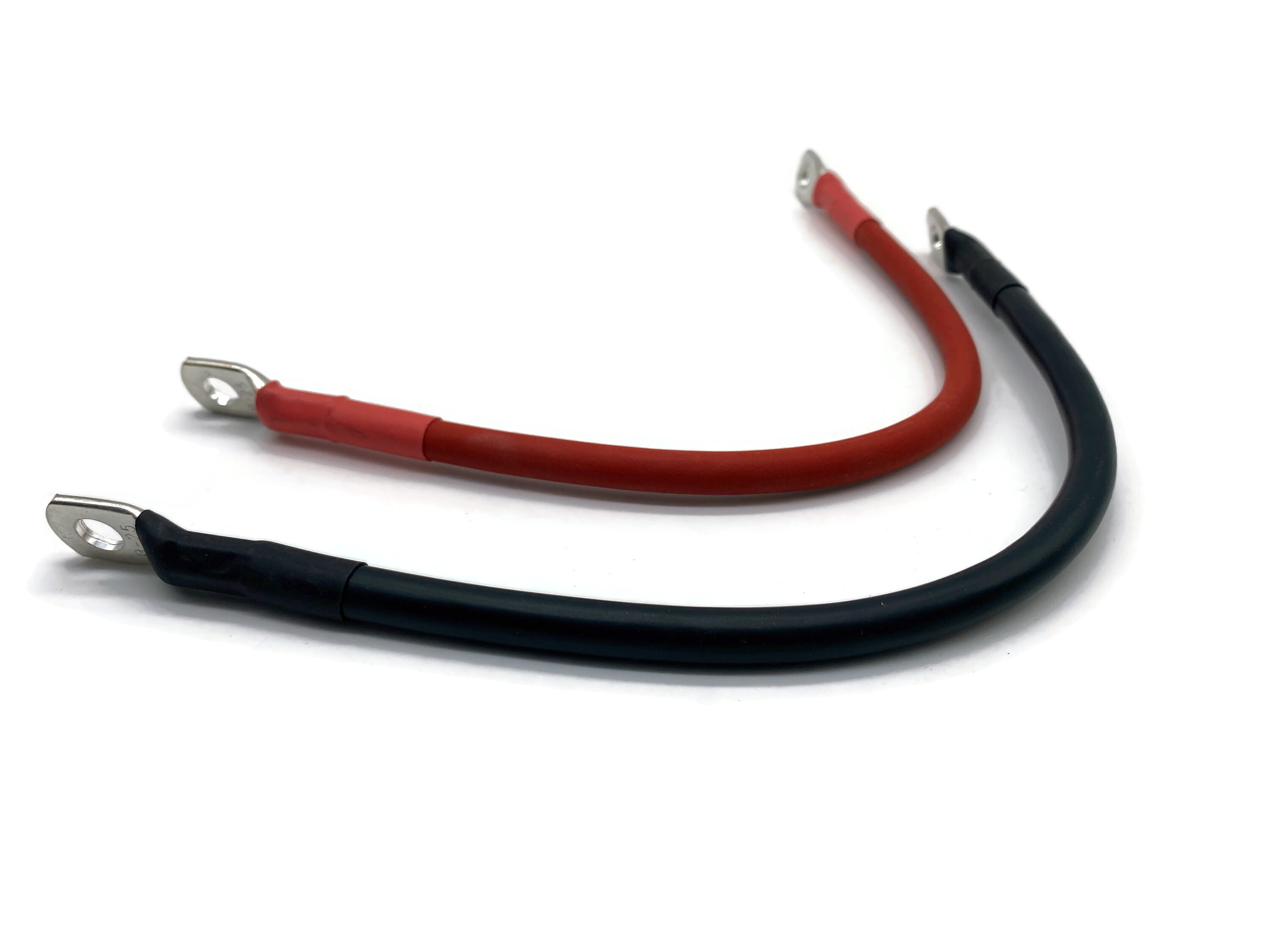 Kabel Set 25 mm² 30cm mit Schrumpfschlauch und M8 Kabelschuhen in Rot und Schwarz - Vorschau 4