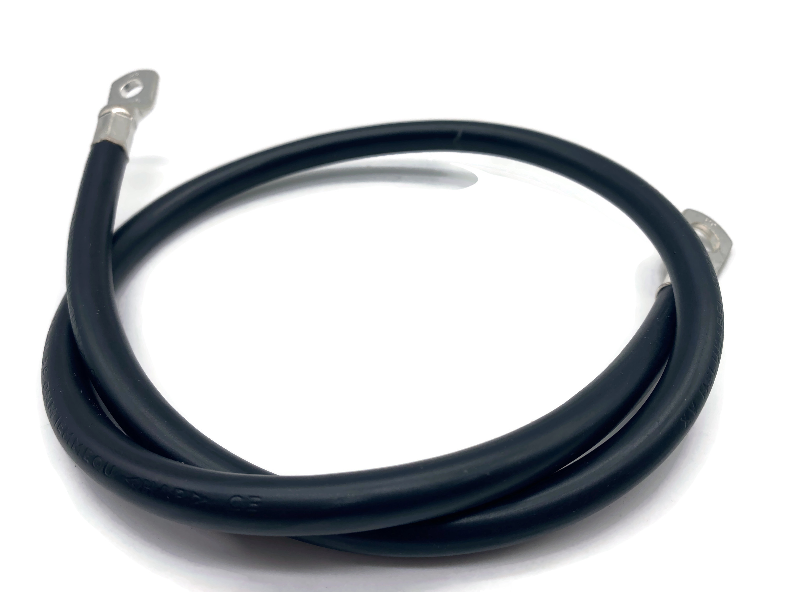Batteriekabel 35 mm² 75cm Kabelschuhe M10 und M8 Schwarz - Vorschau 4