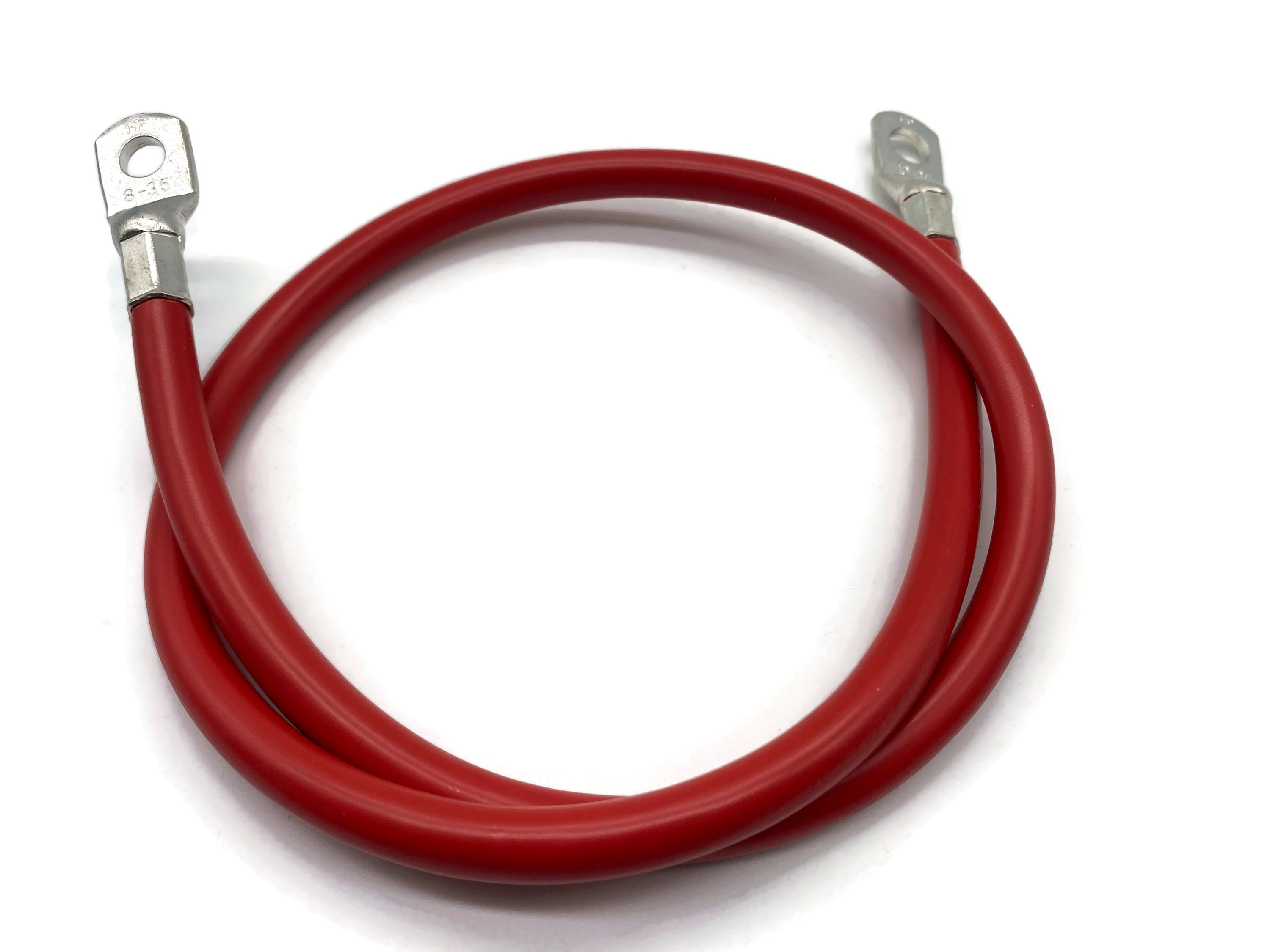 Batteriekabel 35 mm² 75cm Kabelschuhe M10 und M8 Rot - Vorschau 5