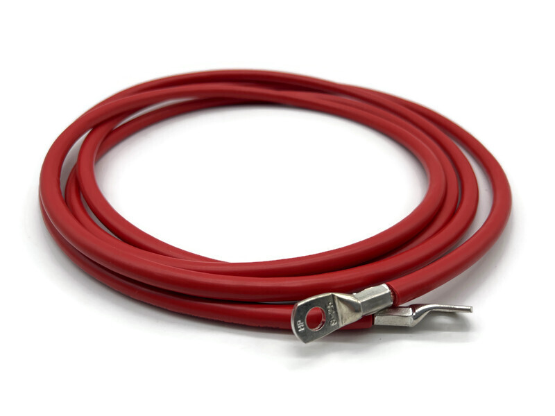 Batteriekabel 25 mm² 300cm mit M8 Kabelschuhen Rot flexibel hochwertig 99 Prozent Kupfer - Vorschau 3