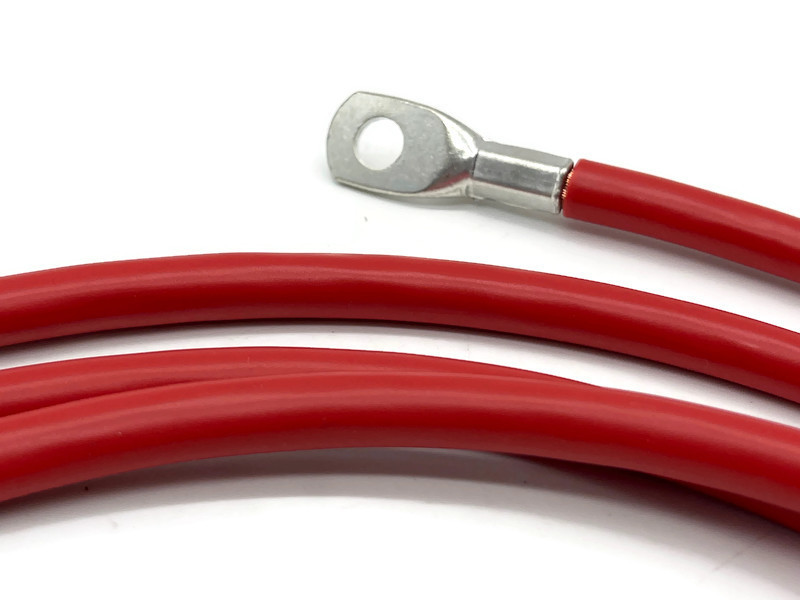 Batteriekabel 25 mm² 300cm mit M8 Kabelschuhen Rot flexibel hochwertig 99 Prozent Kupfer - Vorschau 5