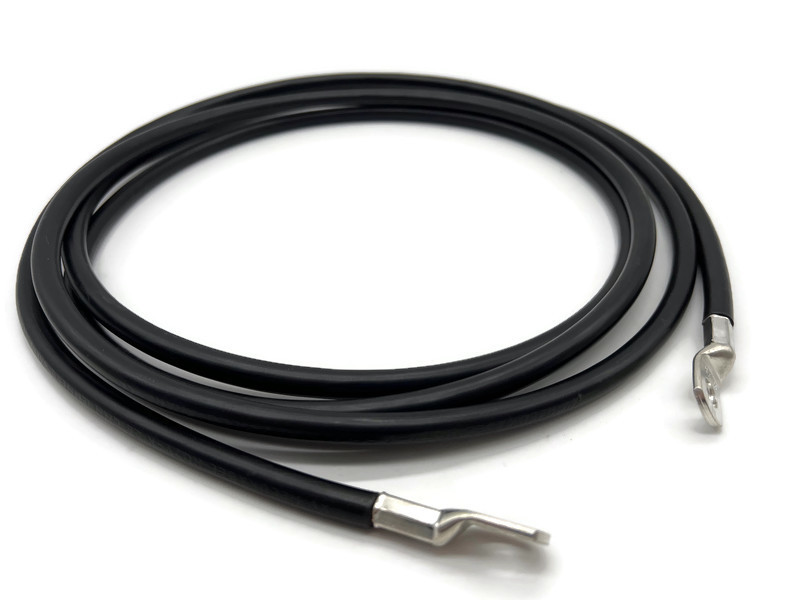 Batteriekabel 25 mm² 300cm mit M8 Kabelschuhen Schwarz flexibel aus 99 Prozent Kupfer - Vorschau 3