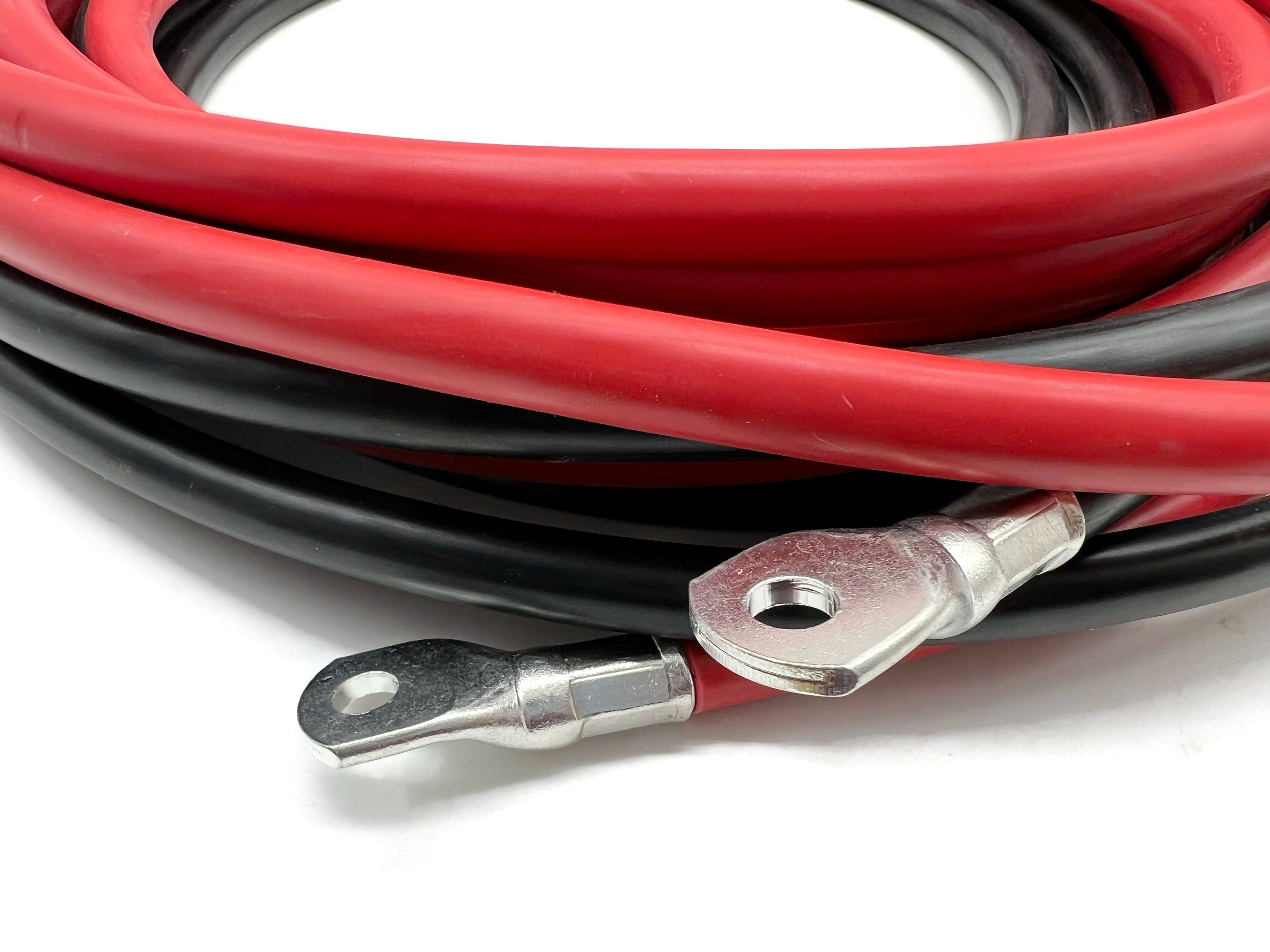 Exoda Batteriekabel Set 50 mm² 500 cm mit M8 Kabelschuhen Rot Schwarz für Auto Boot Motorrad - Vorschau 3