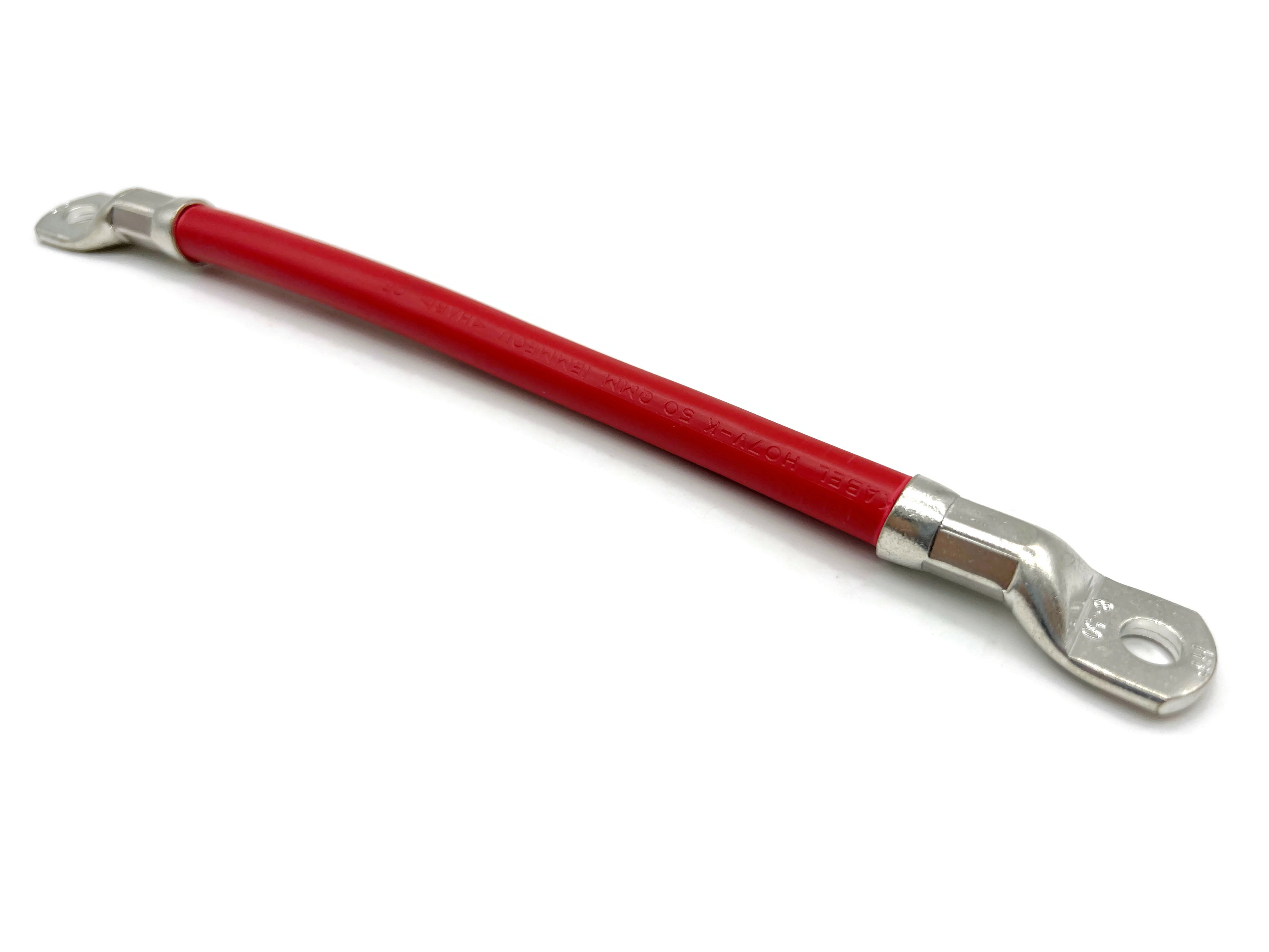 Batteriekabel 50 mm² 20cm mit Kabelschuhen M8 Rot flexibles Kupferkabel bis 20160 Watt - Vorschau 6
