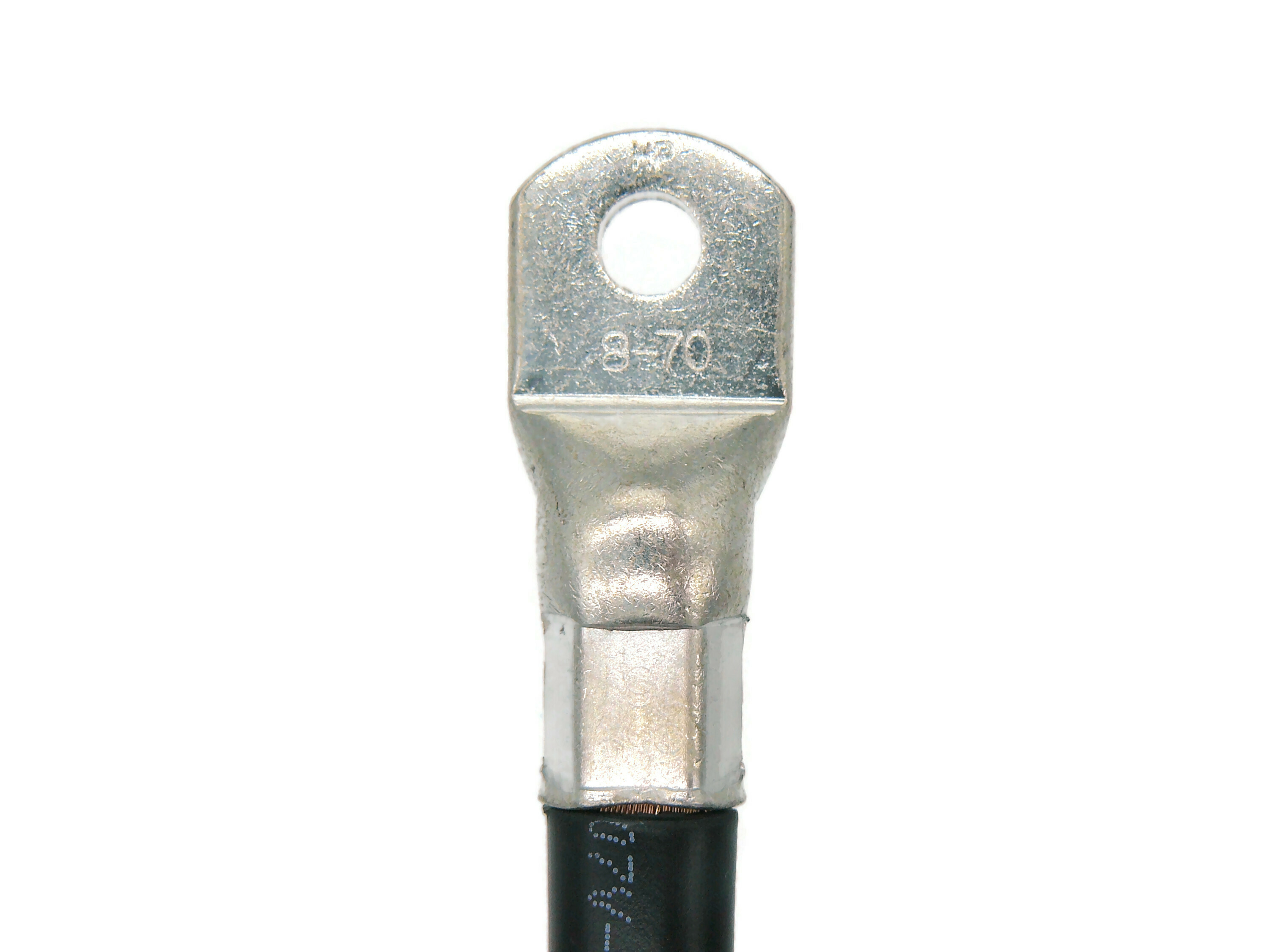 Batteriekabel 70 mm² 30cm Kabelschuhe M6 M8 Schwarz - Flexibles Kabel mit 99 Kupferanteil - Vorschau 2