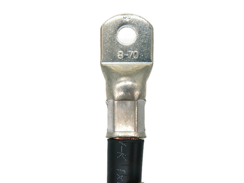 Batteriekabel 70 mm² 50cm Kabelschuhe M6 M8 Schwarz für KFZ Boote Motorräder geeignet - Vorschau 2