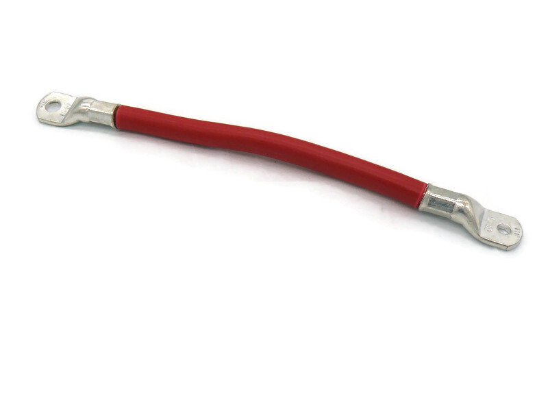 50 mm² Batteriekabel 20cm mit M6 M8 Kabelschuhen flexibel rot für Auto Boot Motorrad - Vorschau 5