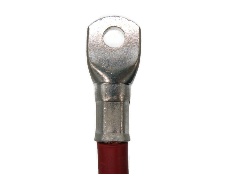 50 mm² Batteriekabel 20cm mit M6 M8 Kabelschuhen flexibel rot für Auto Boot Motorrad - Vorschau 6