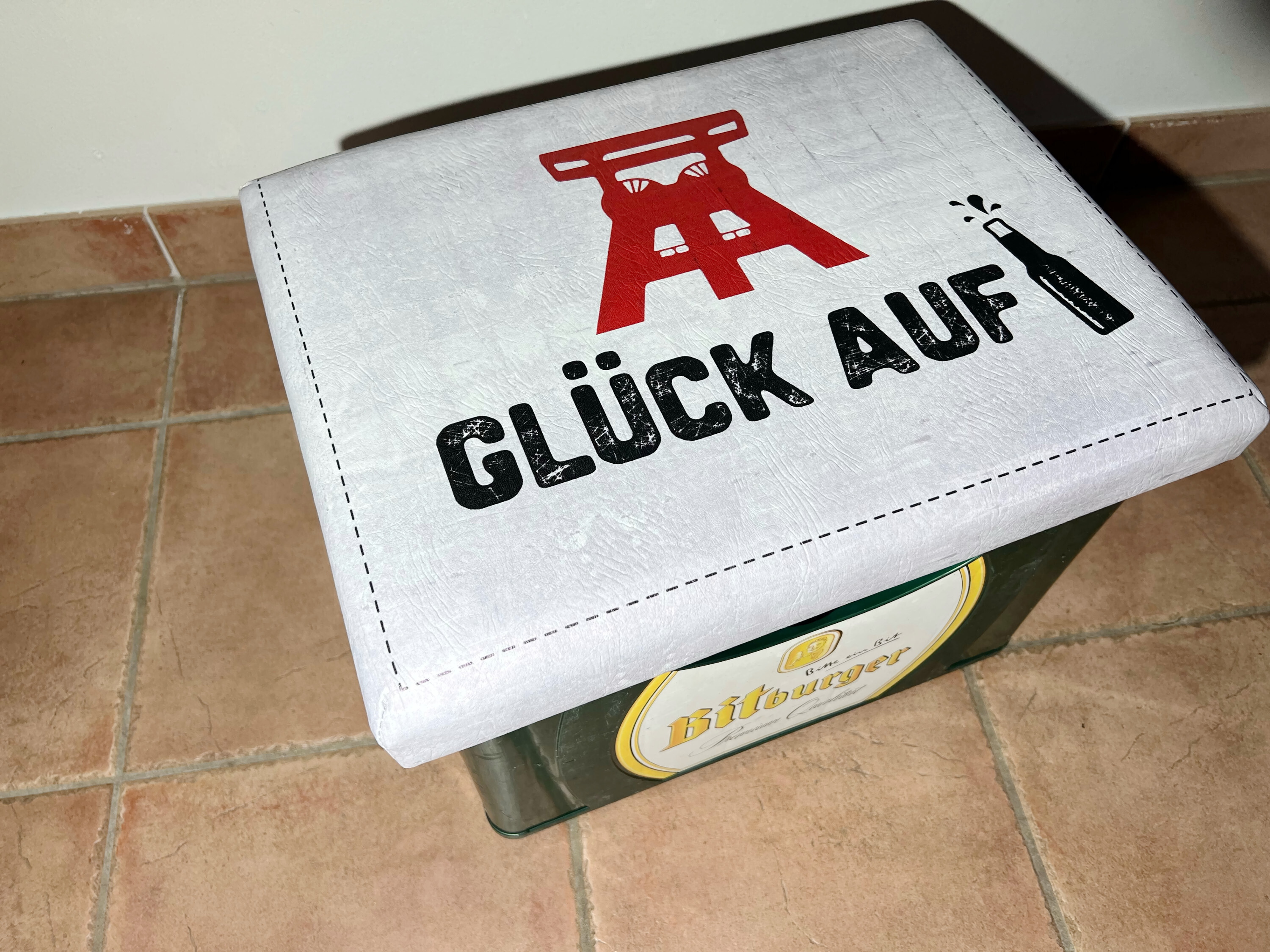 Bierkistensitzauflage mit Glück Auf Kasten Spruch - datt gehört auf Schalke - Vorschau 5