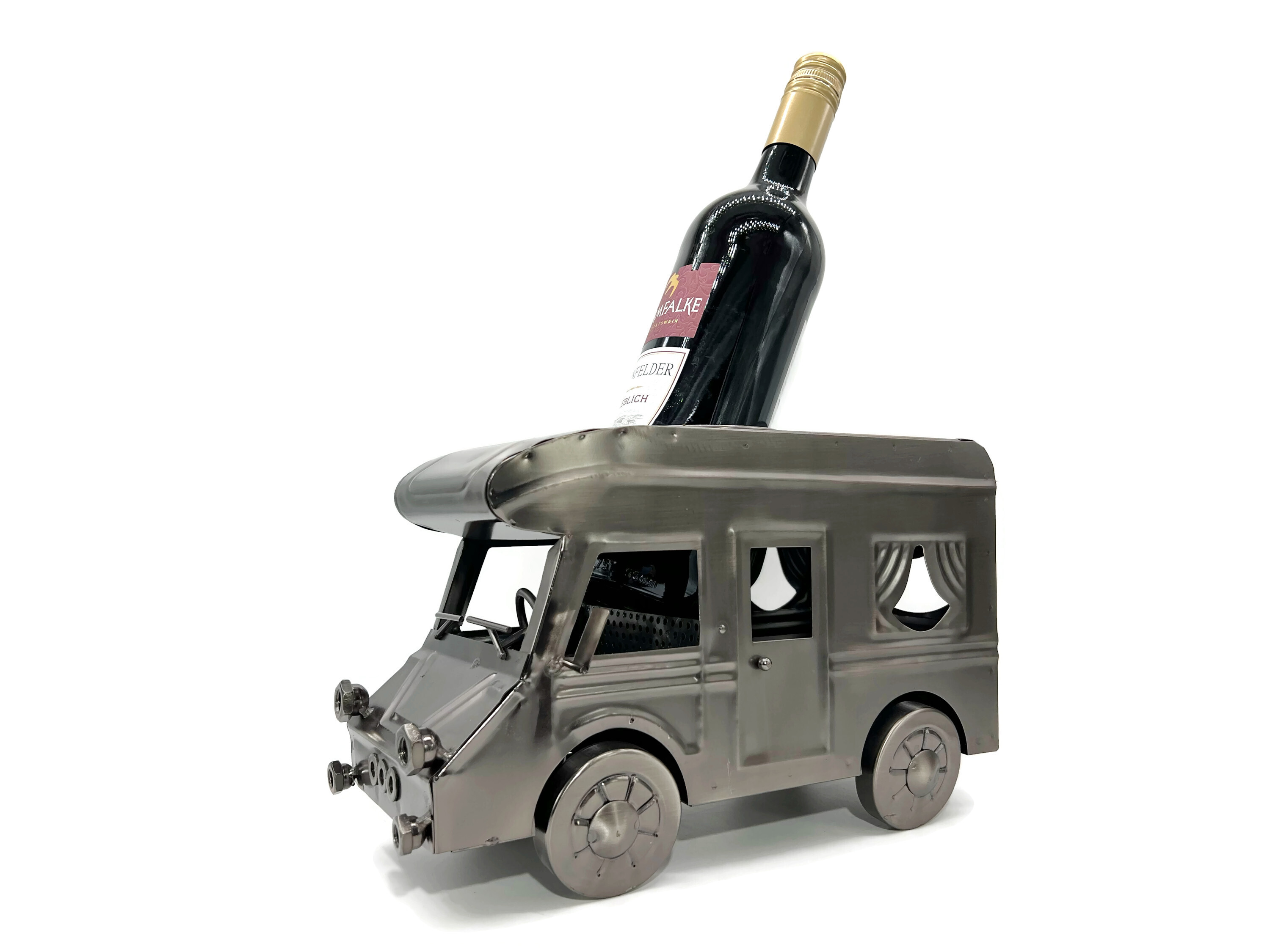 Weinflaschenhalter aus Metall als Wohnmobil Benno dekorativer Flaschenhalter 305x16x185 cm