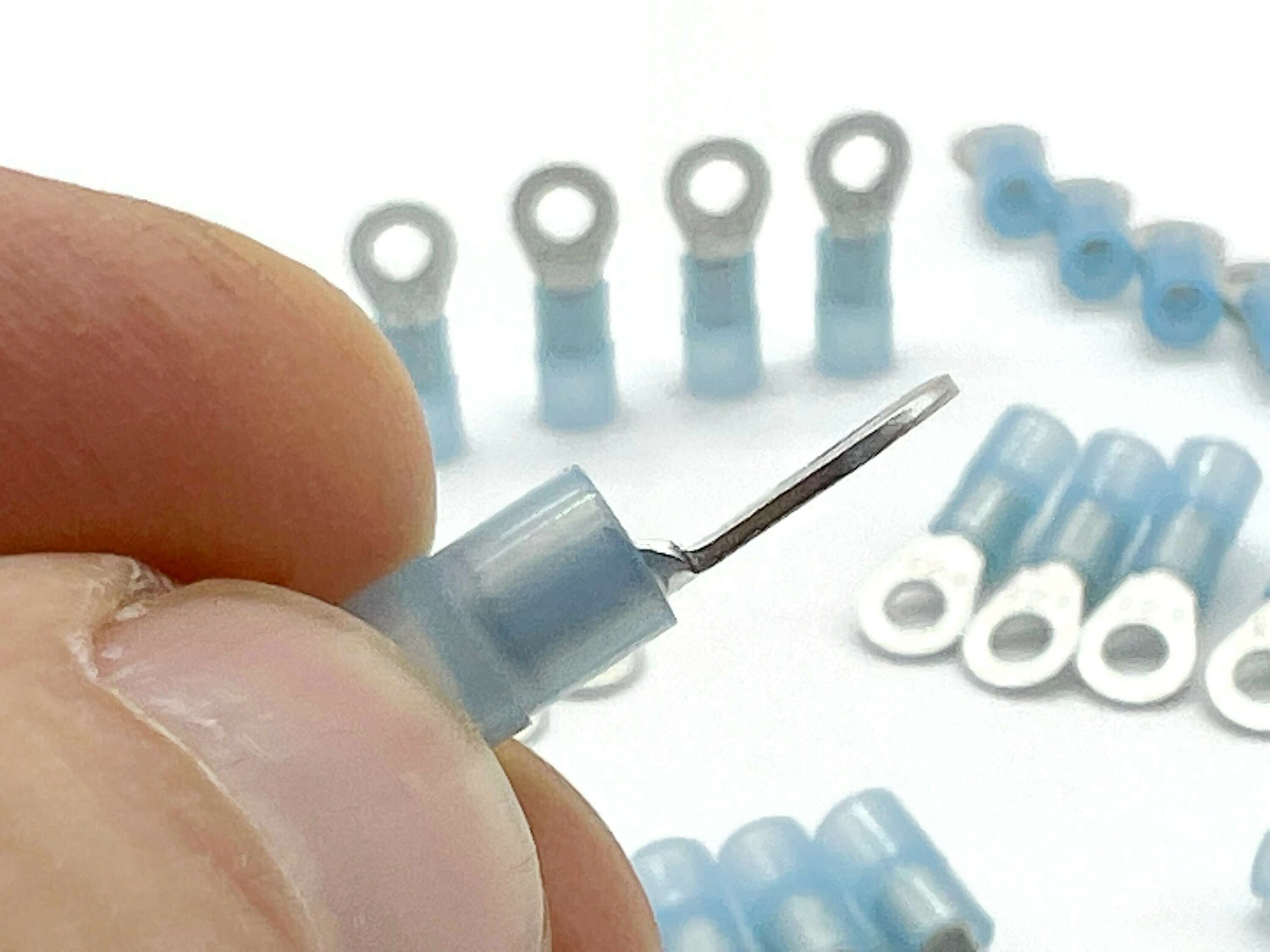 Kabelschuh 1,5mm2 bis 2,5mm2 M4 isoliert 20x Pressöse für Kabel Blau - Vorschau 2