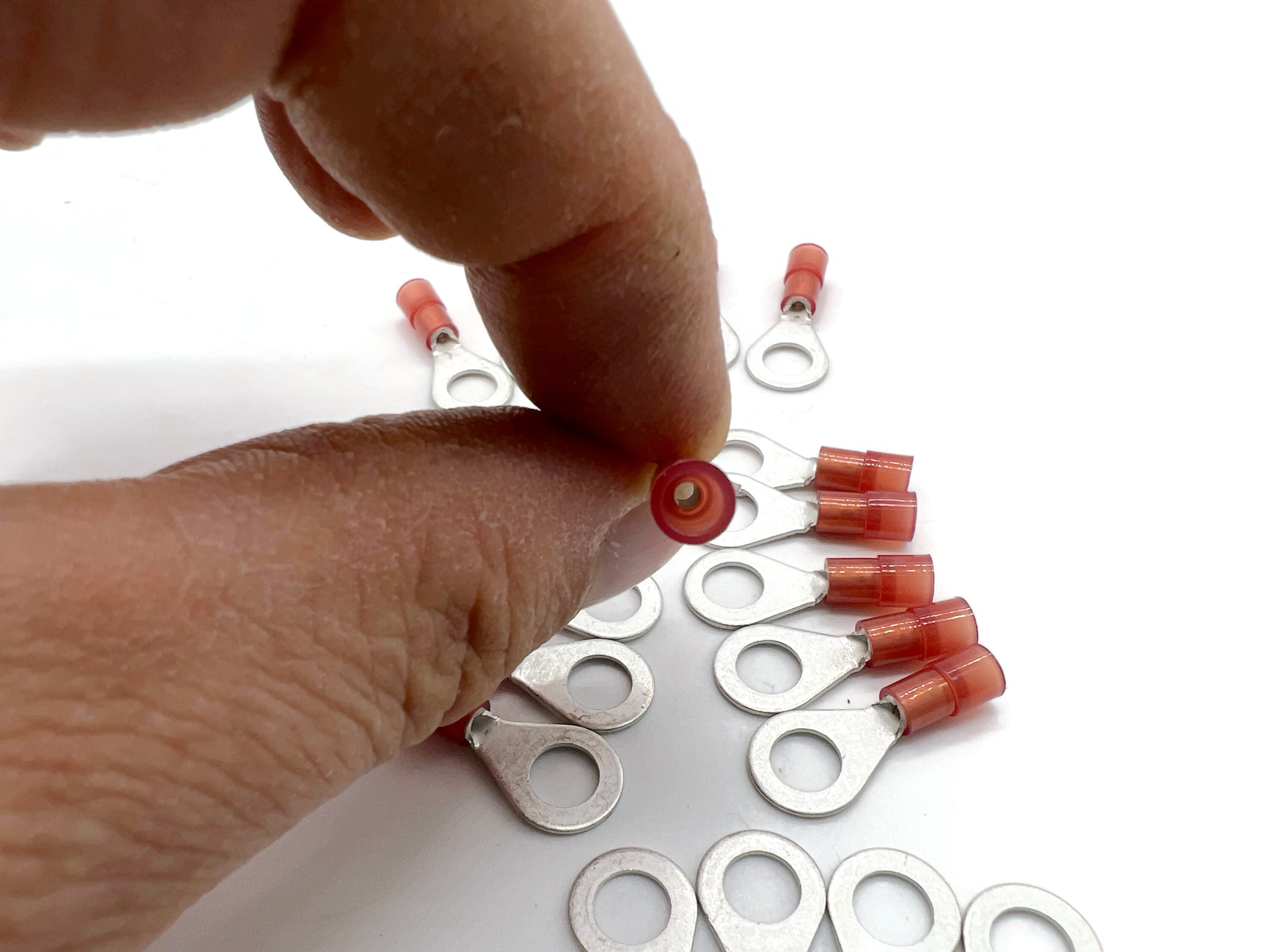 Kabelschuh 0,5mm2 bis 1,5mm2 M6 isoliert 20x Pressöse für Kabel Rot - Vorschau 4