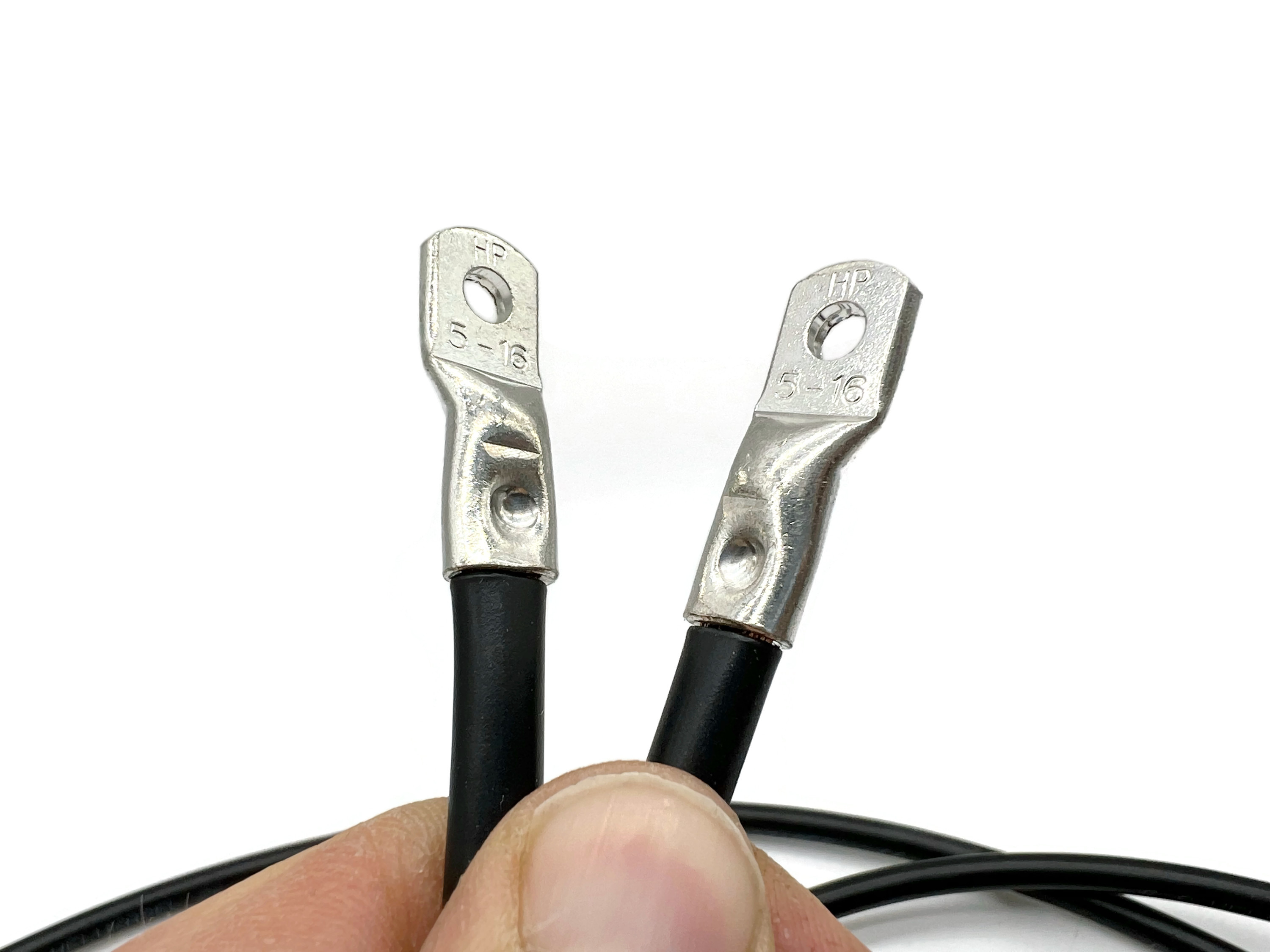 Batteriekabel 16 mm² 2,5m M5 Schwarz hohe Qualität flexibel bis 516 Watt 70 Grad - Vorschau 2