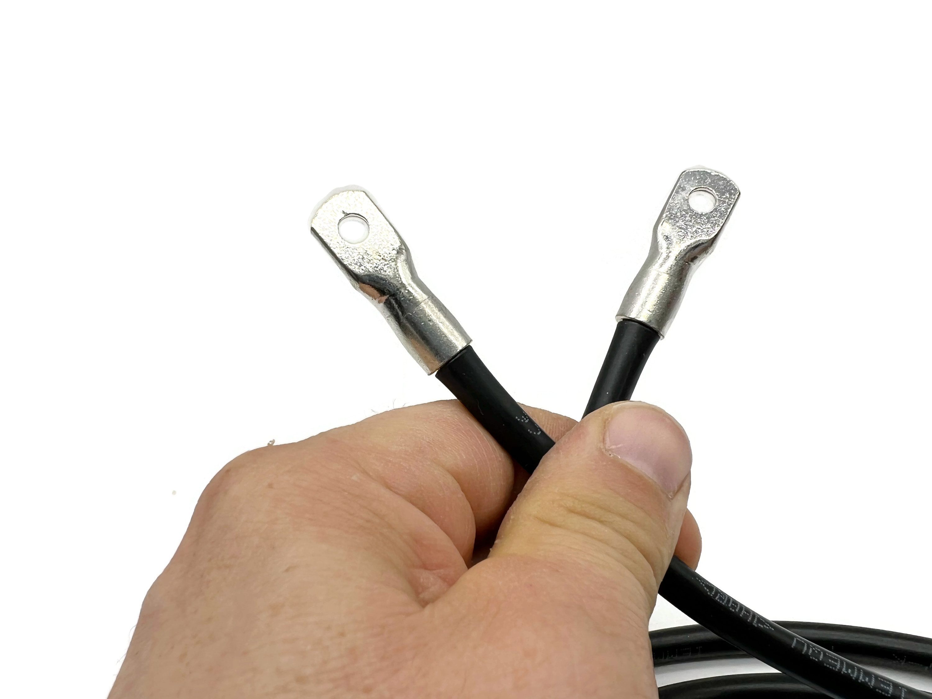 Batteriekabel 16 mm² 2,5m M5 Schwarz hohe Qualität flexibel bis 516 Watt 70 Grad - Vorschau 3