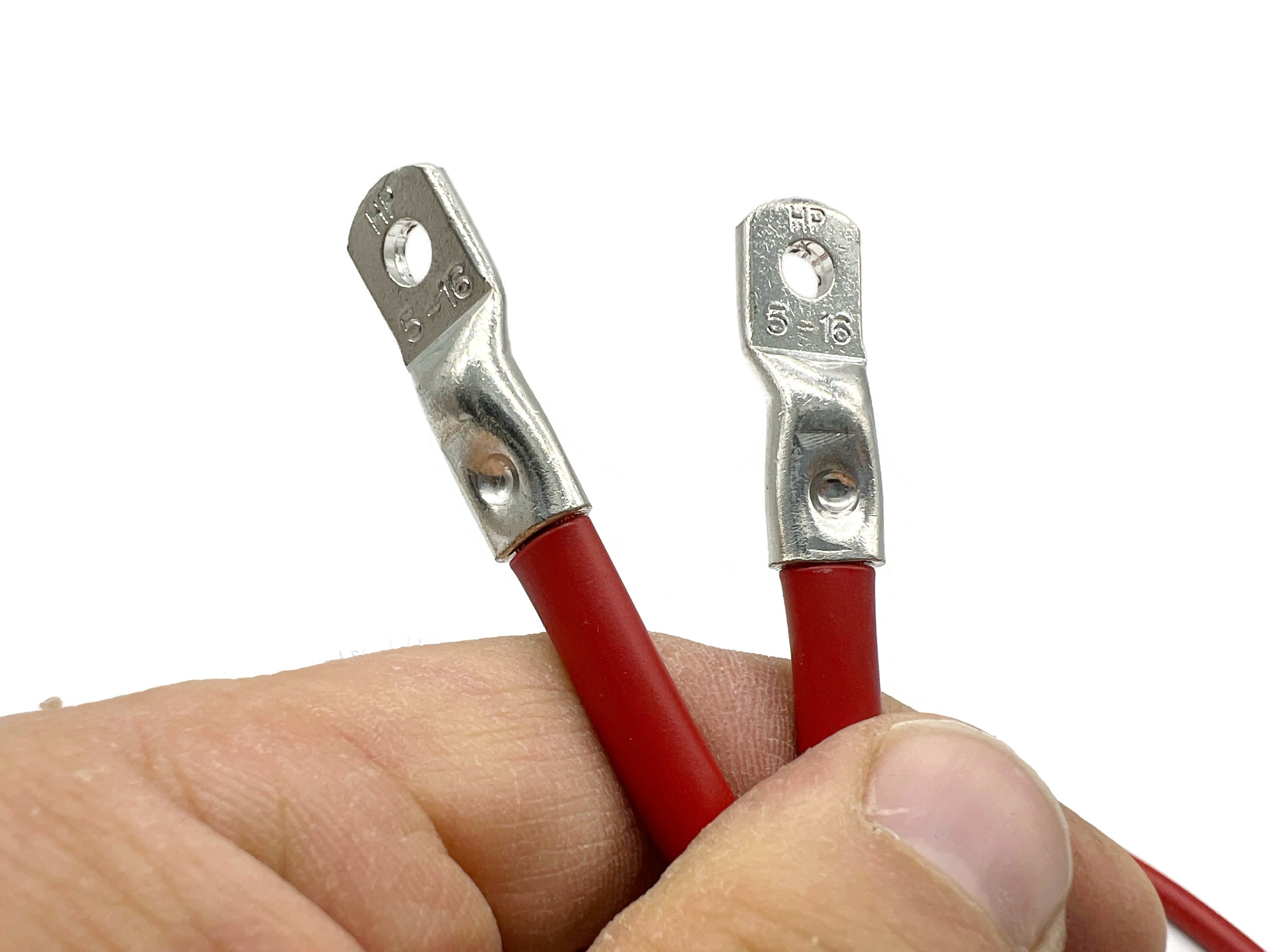 Batteriekabel 16 mm² 2,5m mit Kabelschuhen M5 Rot - Hochwertiges flexibles Kabel für Auto Boot Motorrad - Vorschau 3