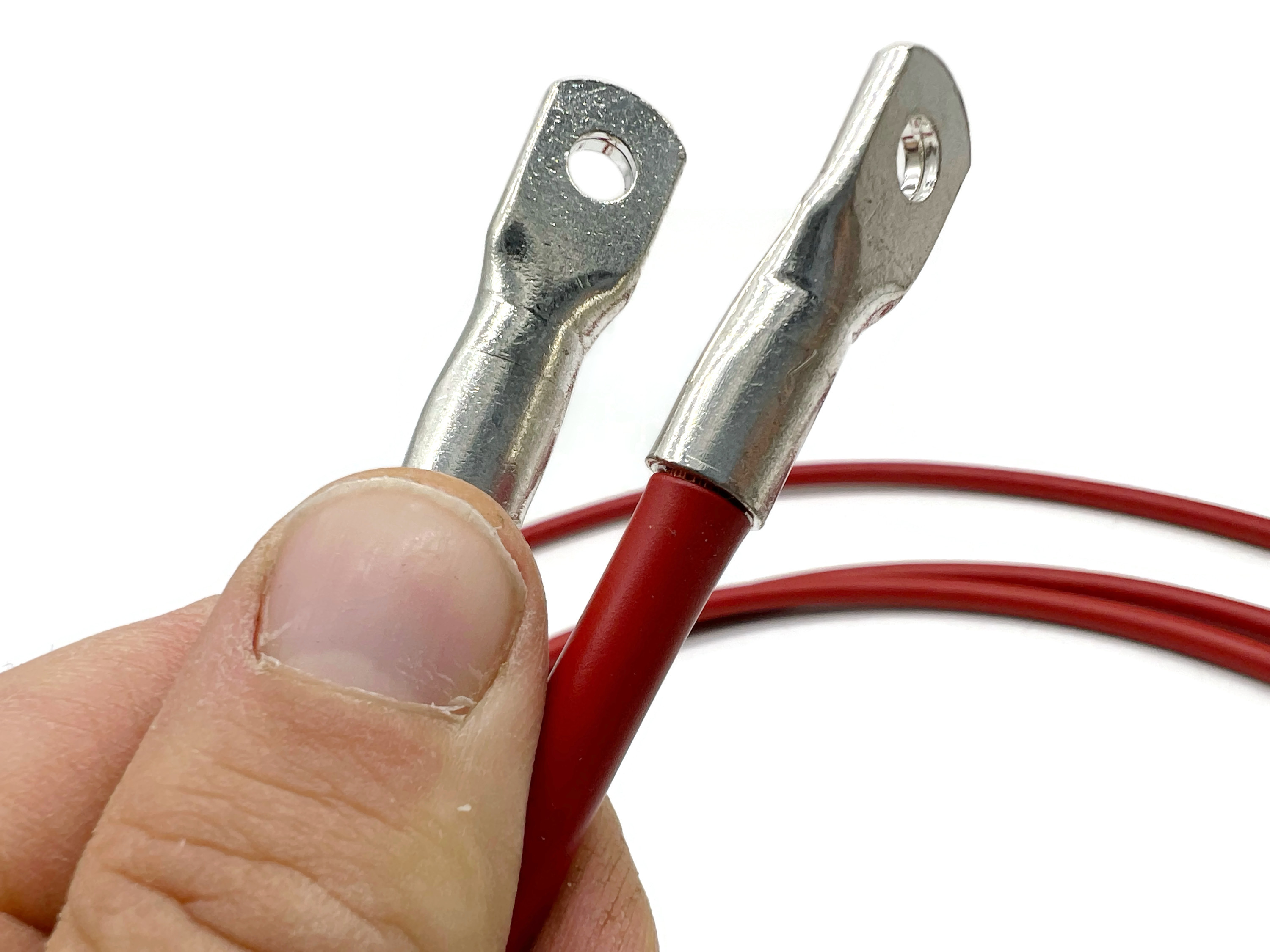 Batteriekabel 16 mm² 2,5m mit Kabelschuhen M5 Rot - Hochwertiges flexibles Kabel für Auto Boot Motorrad - Vorschau 4