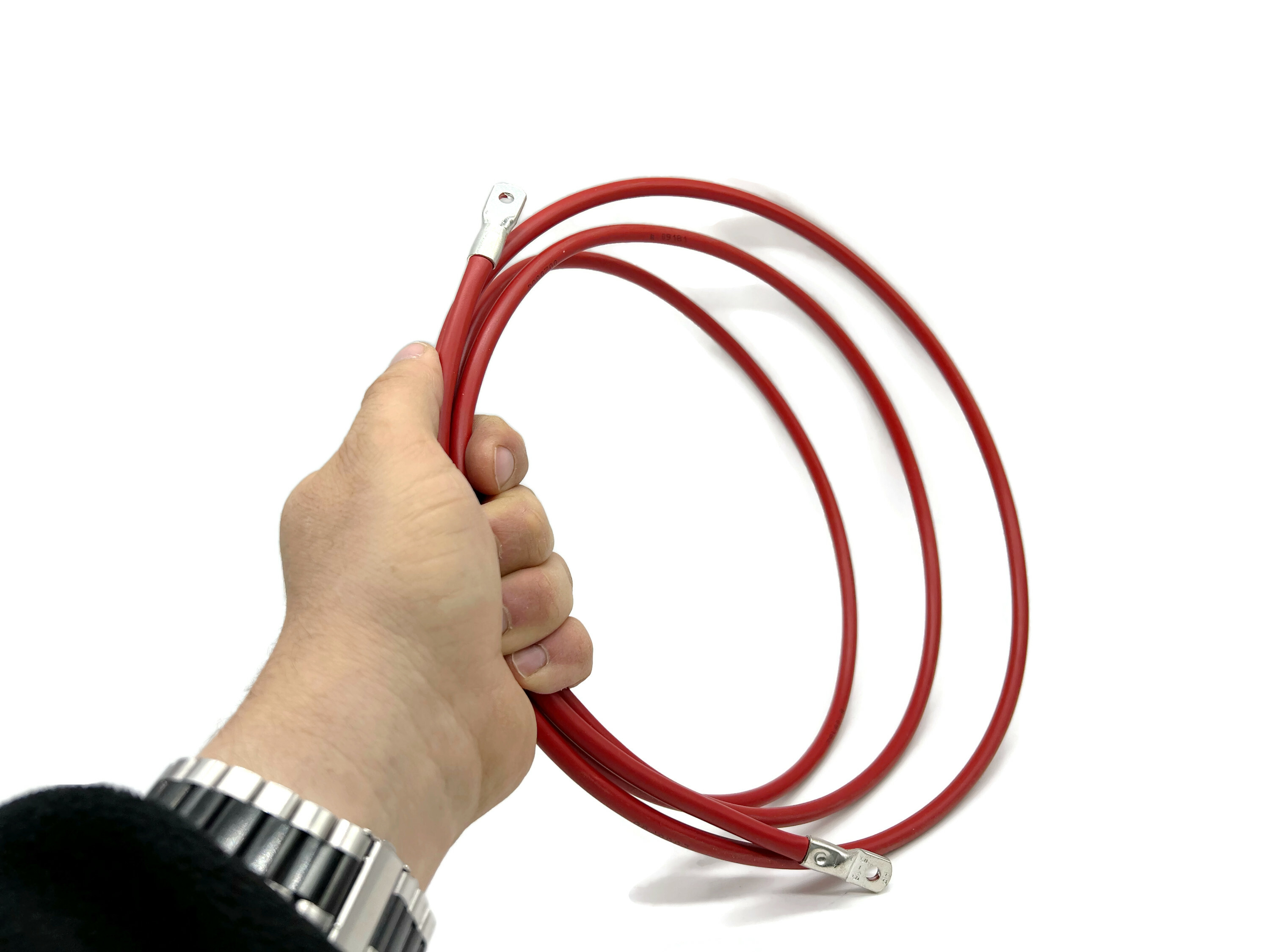 Batteriekabel 16 mm² 2,5m mit Kabelschuhen M5 Rot - Hochwertiges flexibles Kabel für Auto Boot Motorrad - Vorschau 5